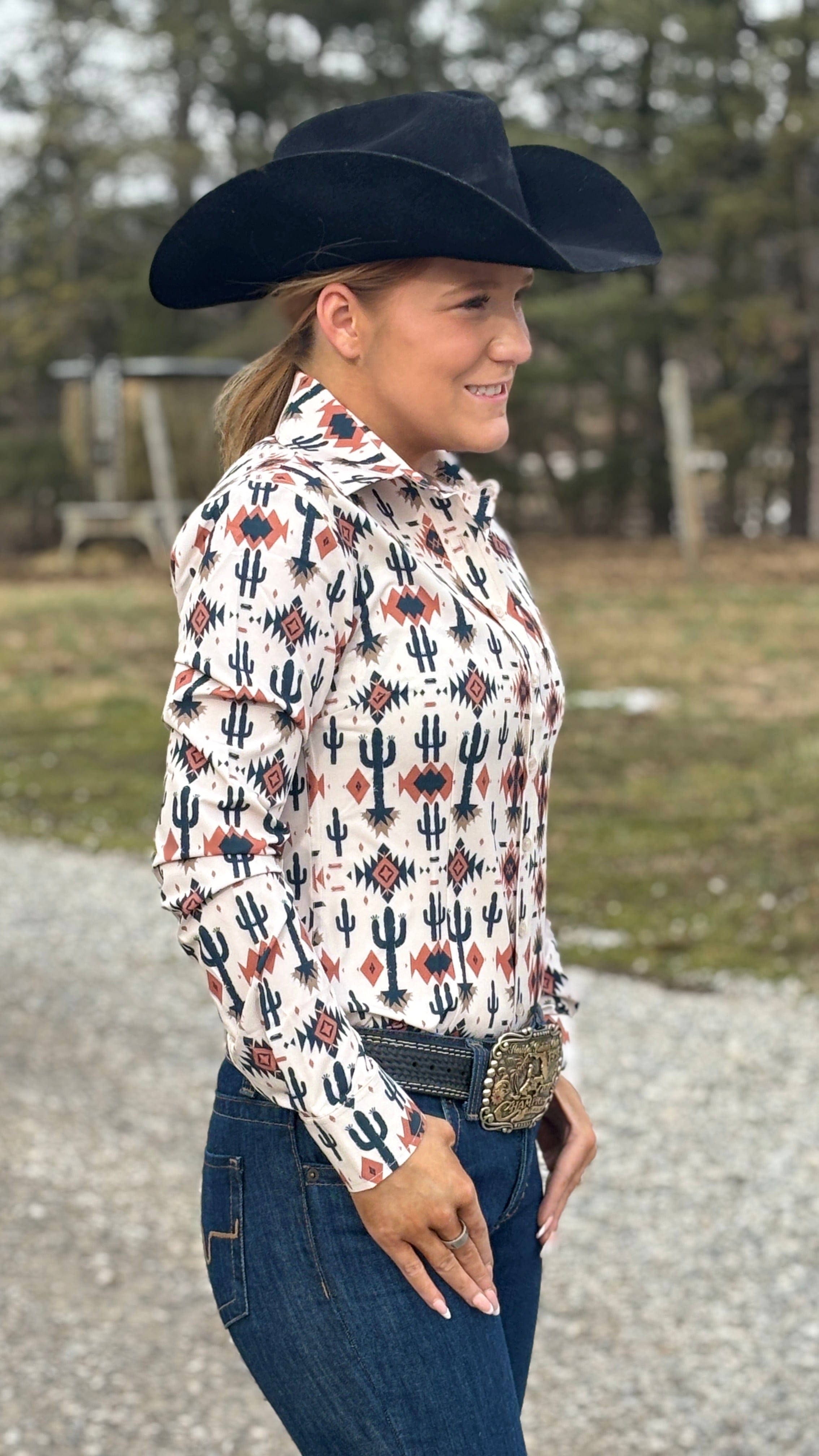 Prickly Charm Easy Care Button Up - Henderson's Western Store