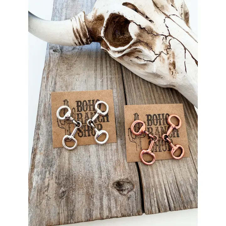 Western Post Horsebit Groove Earrings - Henderson's Western Store