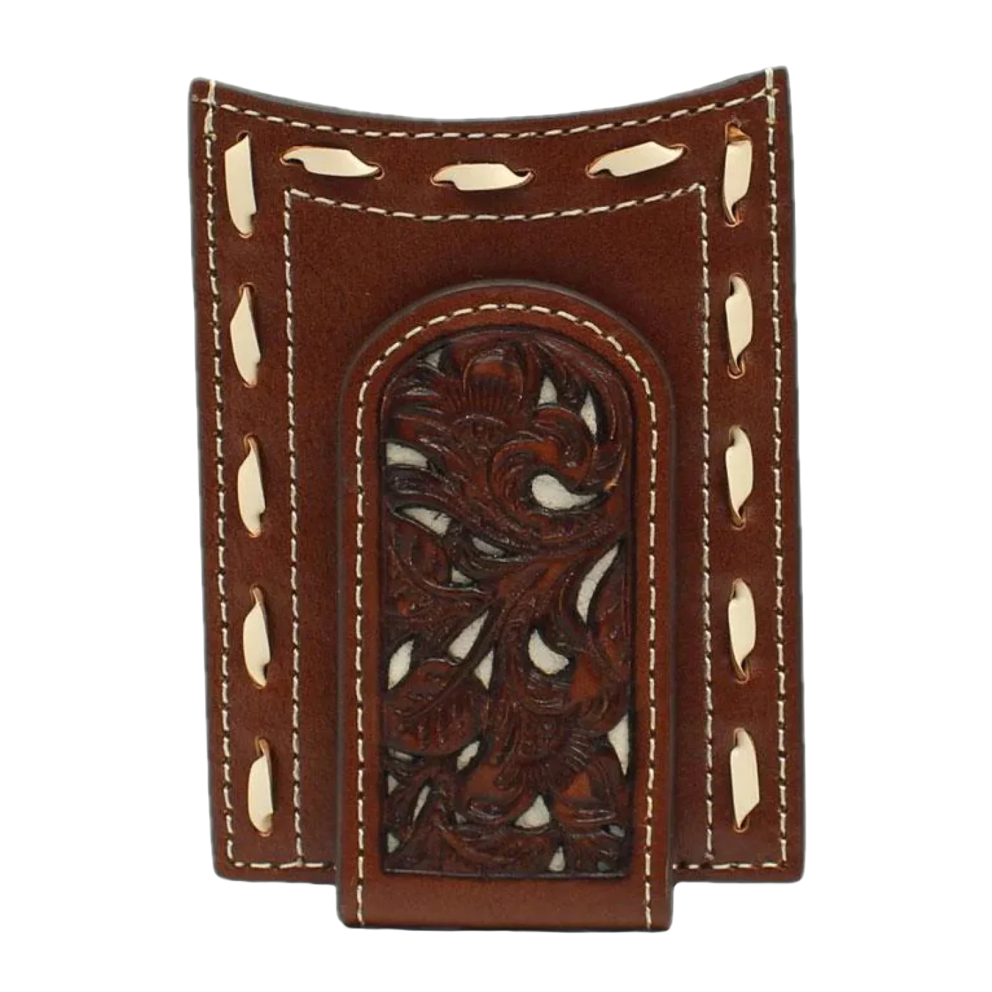 Floral W/White Wallet ~ Card Case - Henderson's Western Store