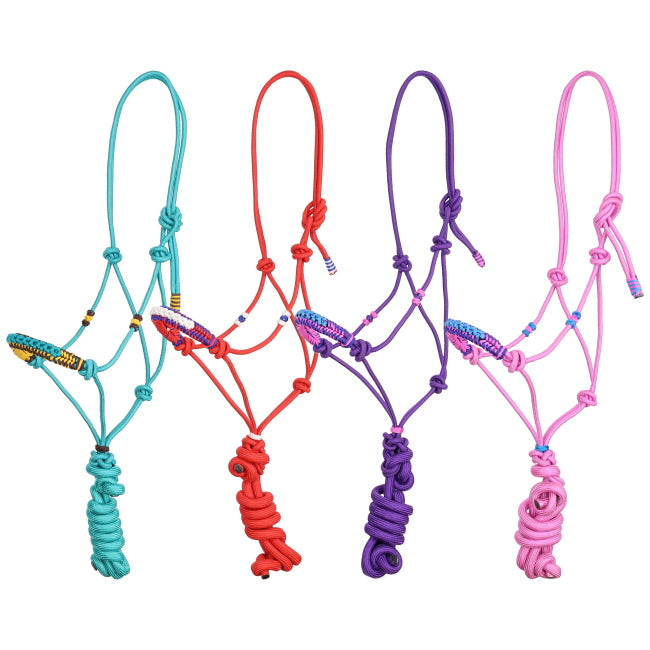 Cowboy Knot Rope Halter ~ Flower Nose - Henderson's Western Store
