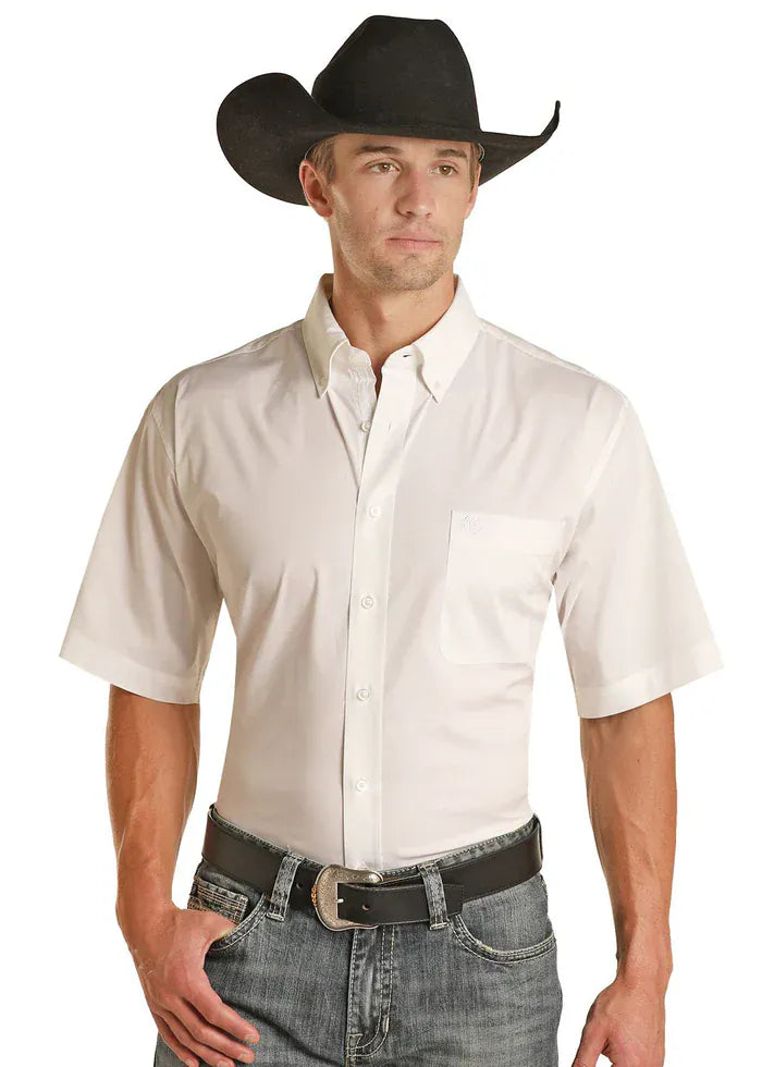 Men's Solid Shirt by Panhandle Slim ~ White - Henderson's Western Store
