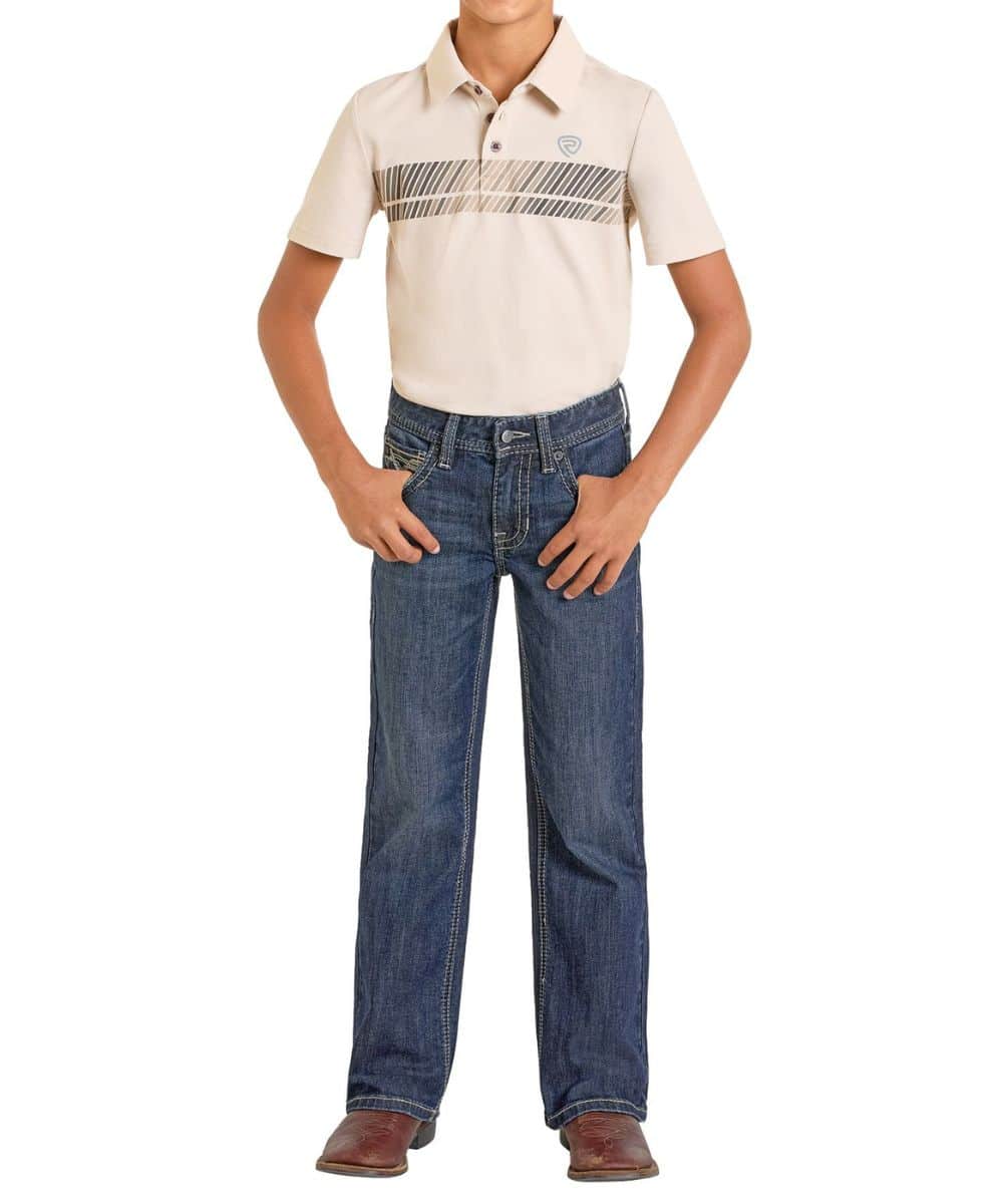 Boy's BB Gun Regular Jeans ~ Two Tone Stitch Pocket by Rock & Roll - Henderson's Western Store