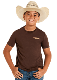 Boy's Graphic Tee by Rock & Roll ~ Brown - Henderson's Western Store