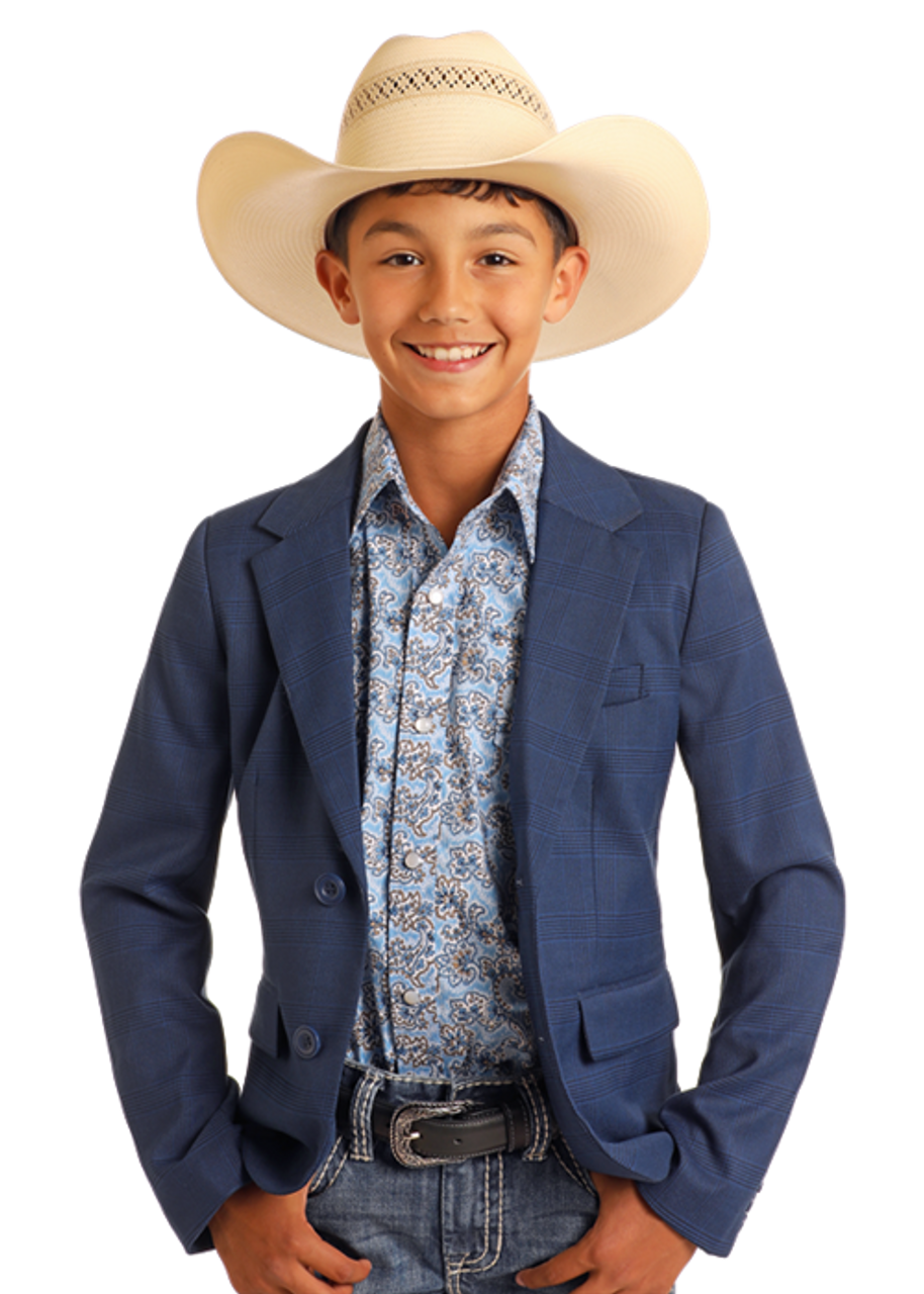 Boys Plaid Sports Coat by Rock & Roll - Henderson's Western Store