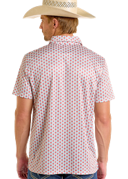 Men's Rock & Roll Polo Shirt ~ Natural - Henderson's Western Store