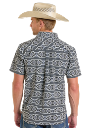 Men's Aztex TekWestern Snap ~ Charcoal - Henderson's Western Store