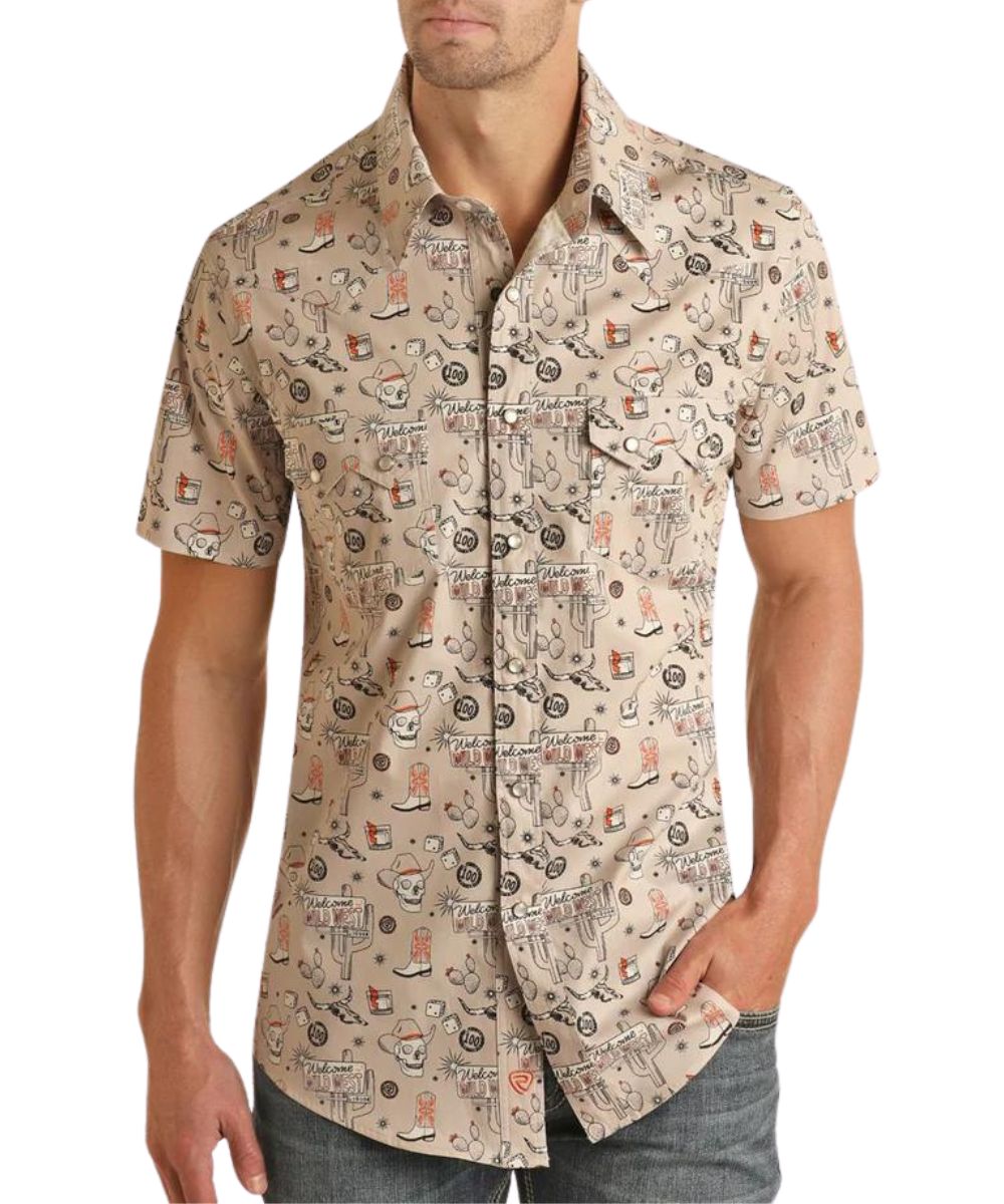 Men's Tattoo Print by Rock & Roll - Henderson's Western Store