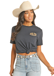 Dale Brisby Dale Rodeo Time Tee ~ Navy - Henderson's Western Store
