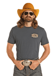 Dale Brisby Dale Rodeo Time Tee ~ Navy - Henderson's Western Store