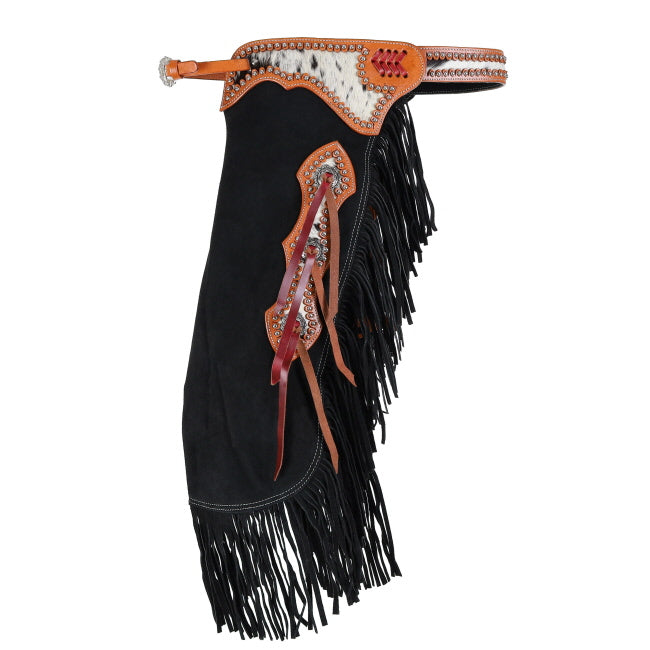 Black Suede Chink ~ Cowhide - Henderson's Western Store