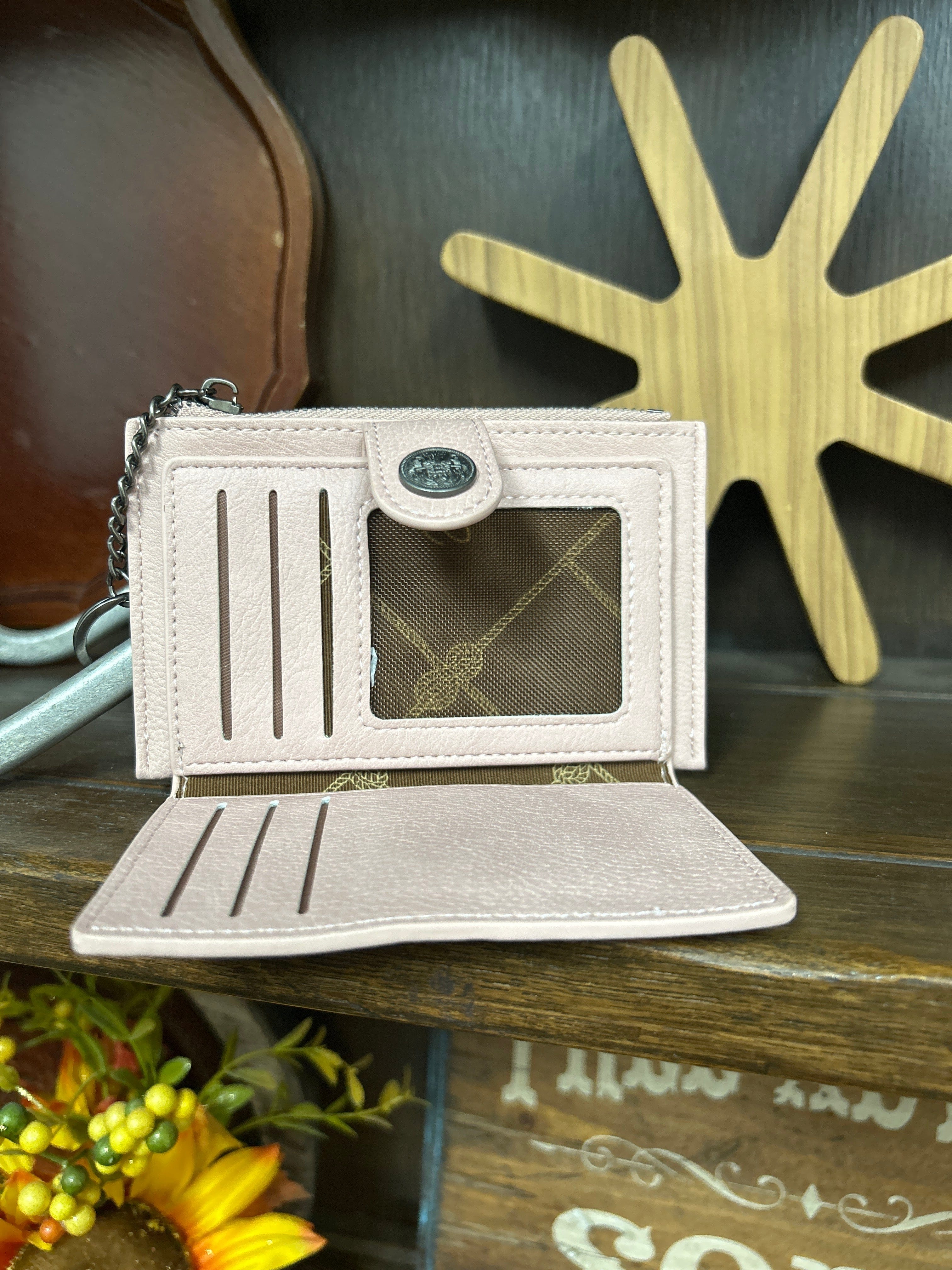 Wrangler Floral Embossed Bi-fold Wallet ~ Pink - Henderson's Western Store