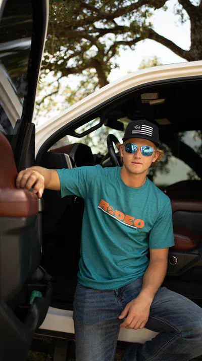 Men's Rodeo Tee by Hooey ~ Teal - Henderson's Western Store