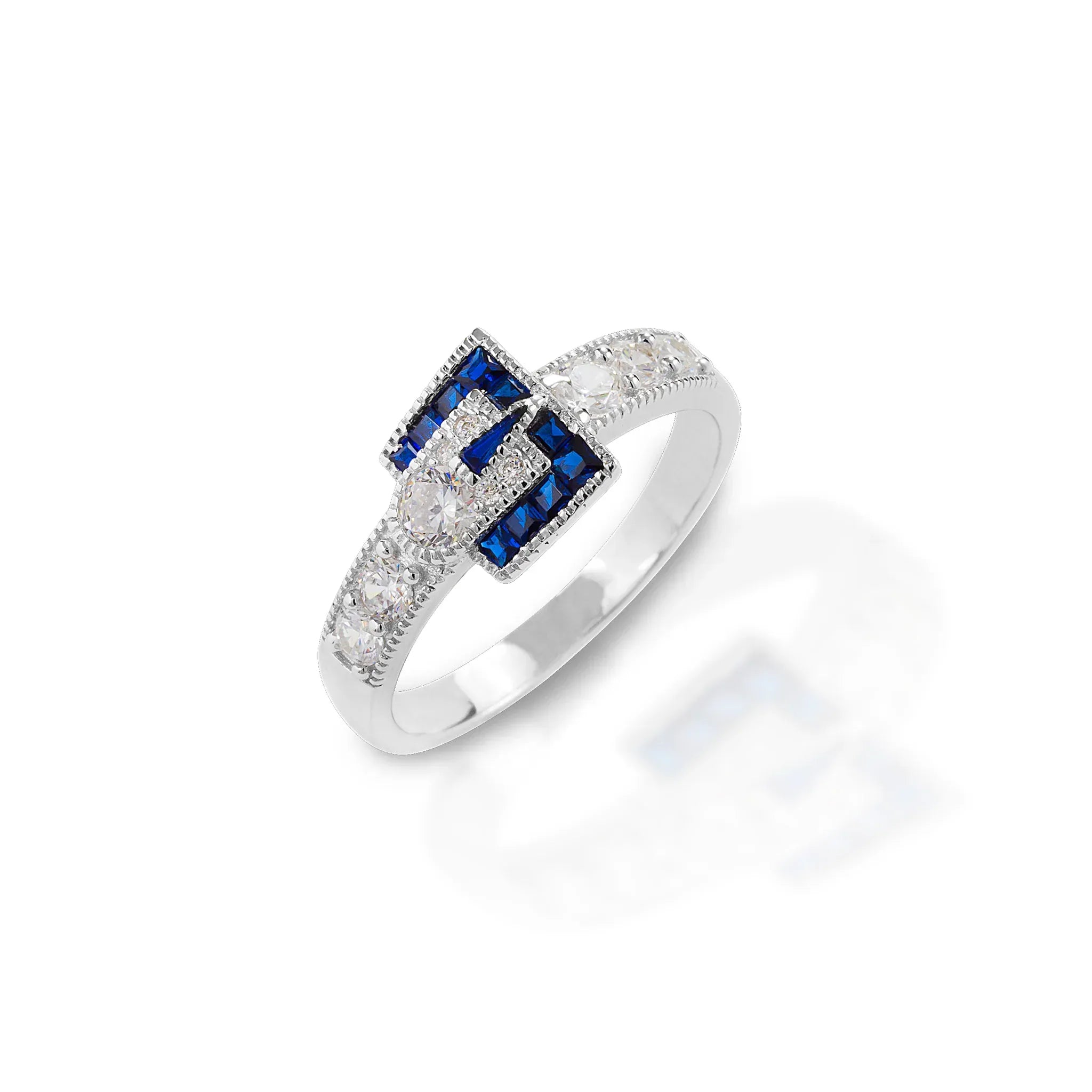 Kelly Herd BLUE SPINEL BUCKLE RING - STERLING SILVER - Henderson's Western Store