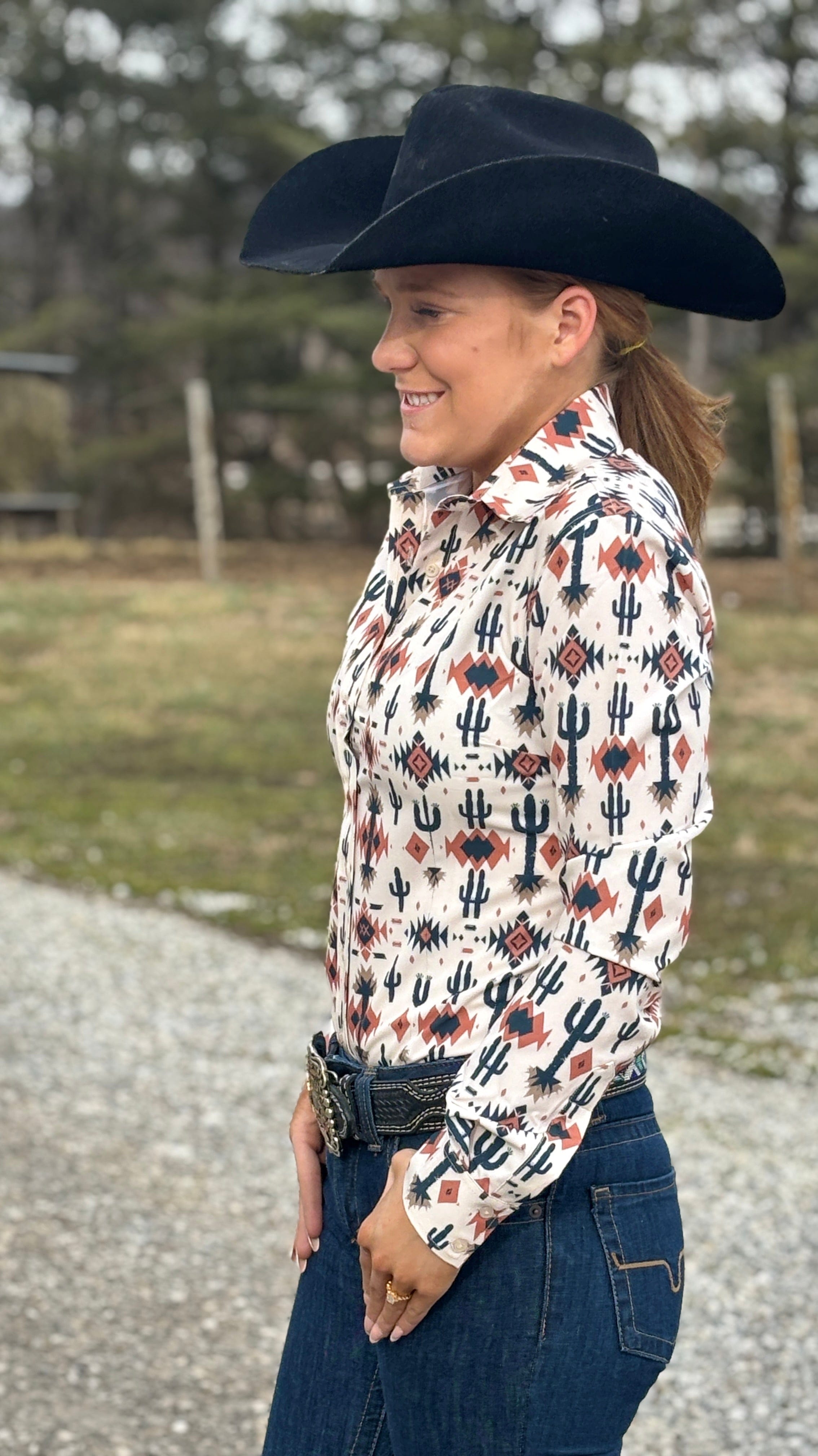 Prickly Charm Easy Care Button Up - Henderson's Western Store