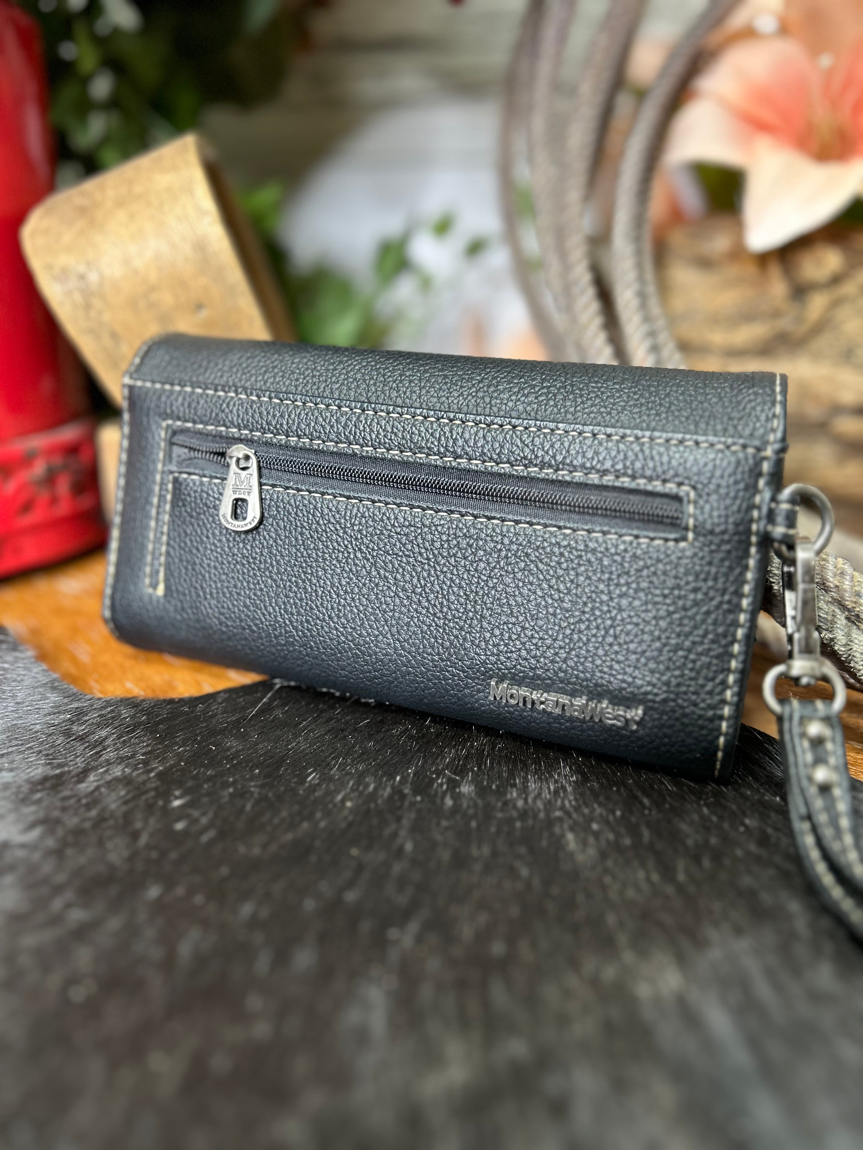 MW Aztec Wallet ~ Black - Henderson's Western Store