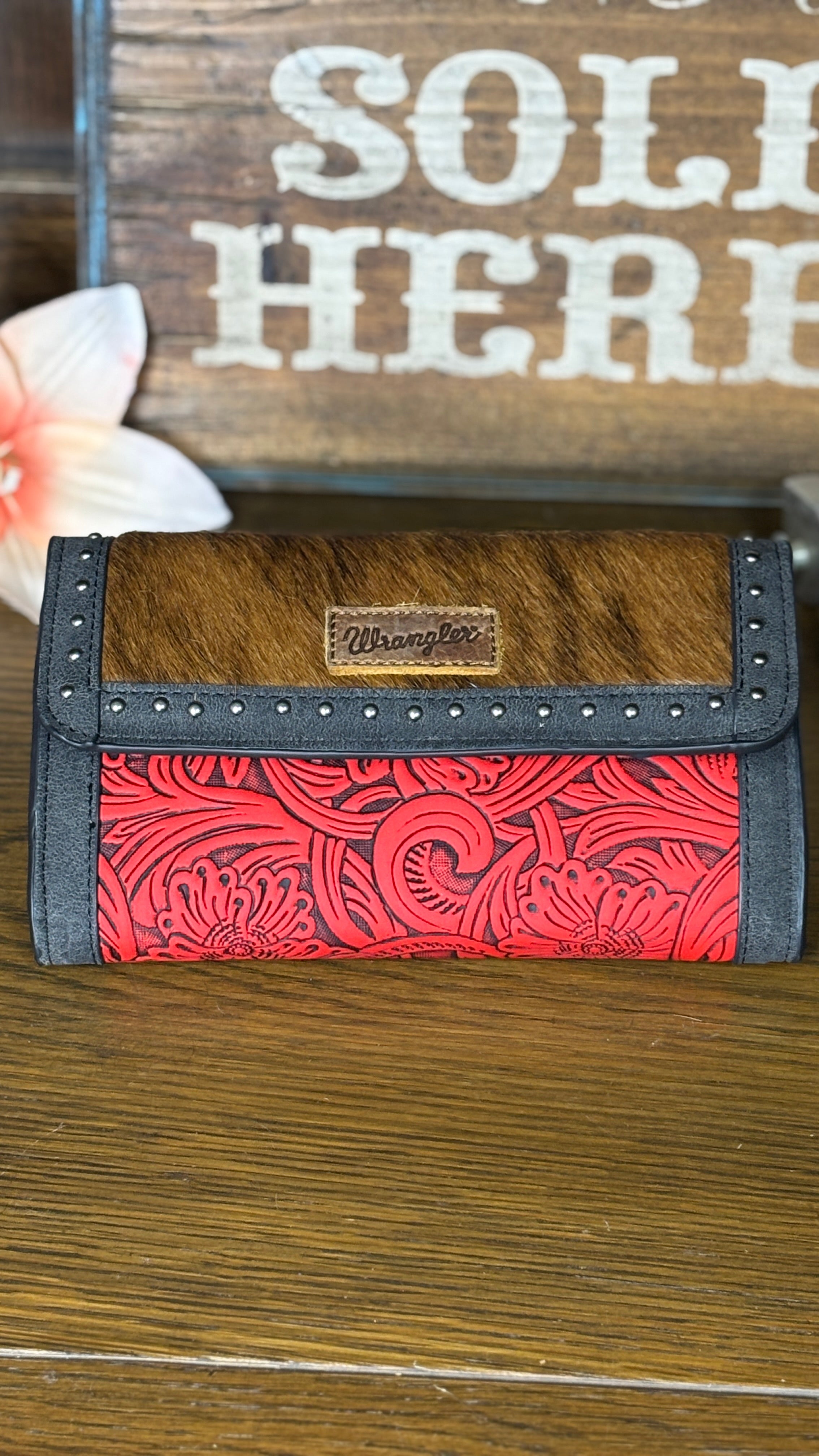Wrangler Cowhide Wallet/Wristlet/Crossbody Bag - Henderson's Western Store