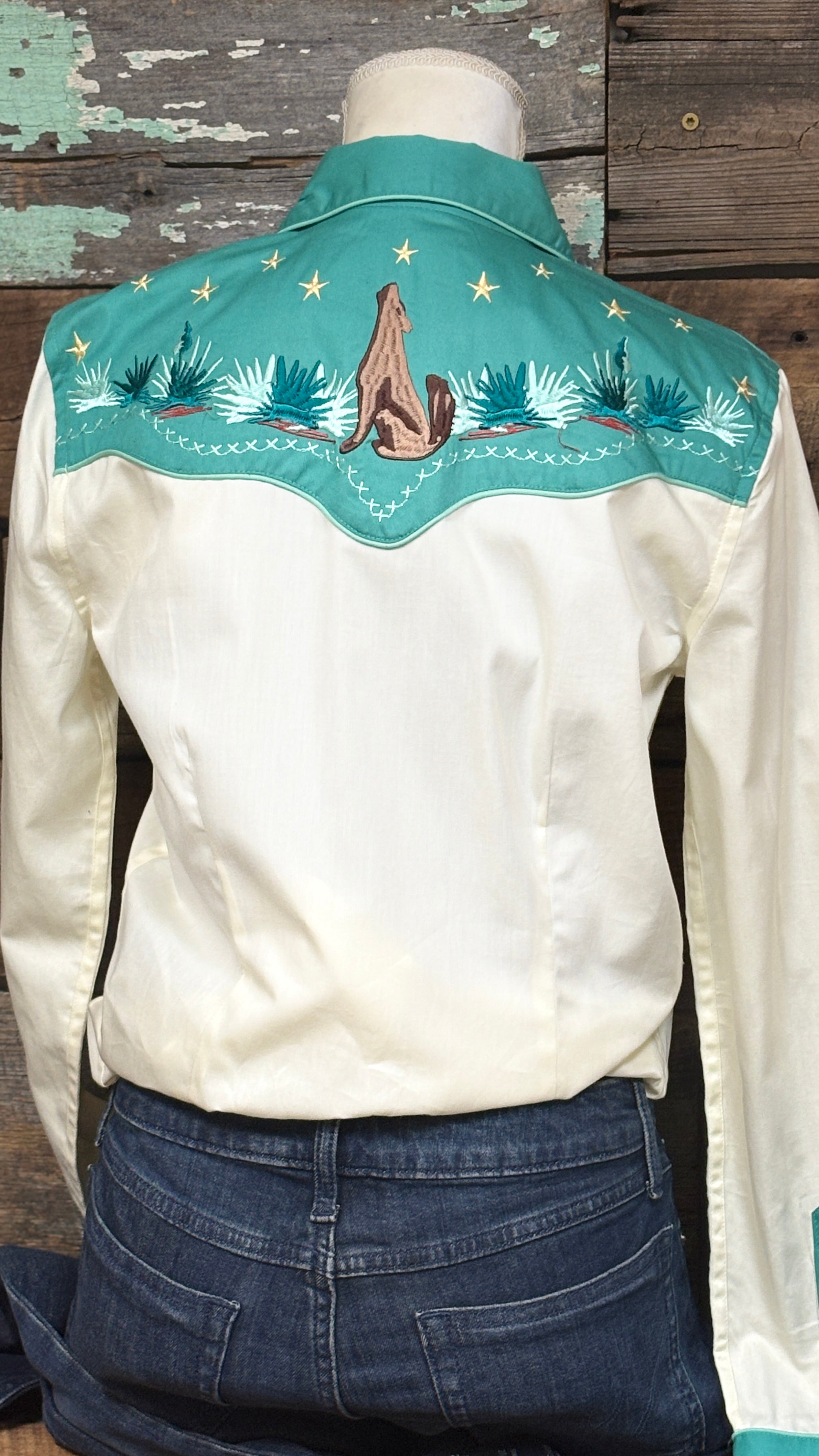 Ladies Coyote Retro Western ~ Cream - Henderson's Western Store