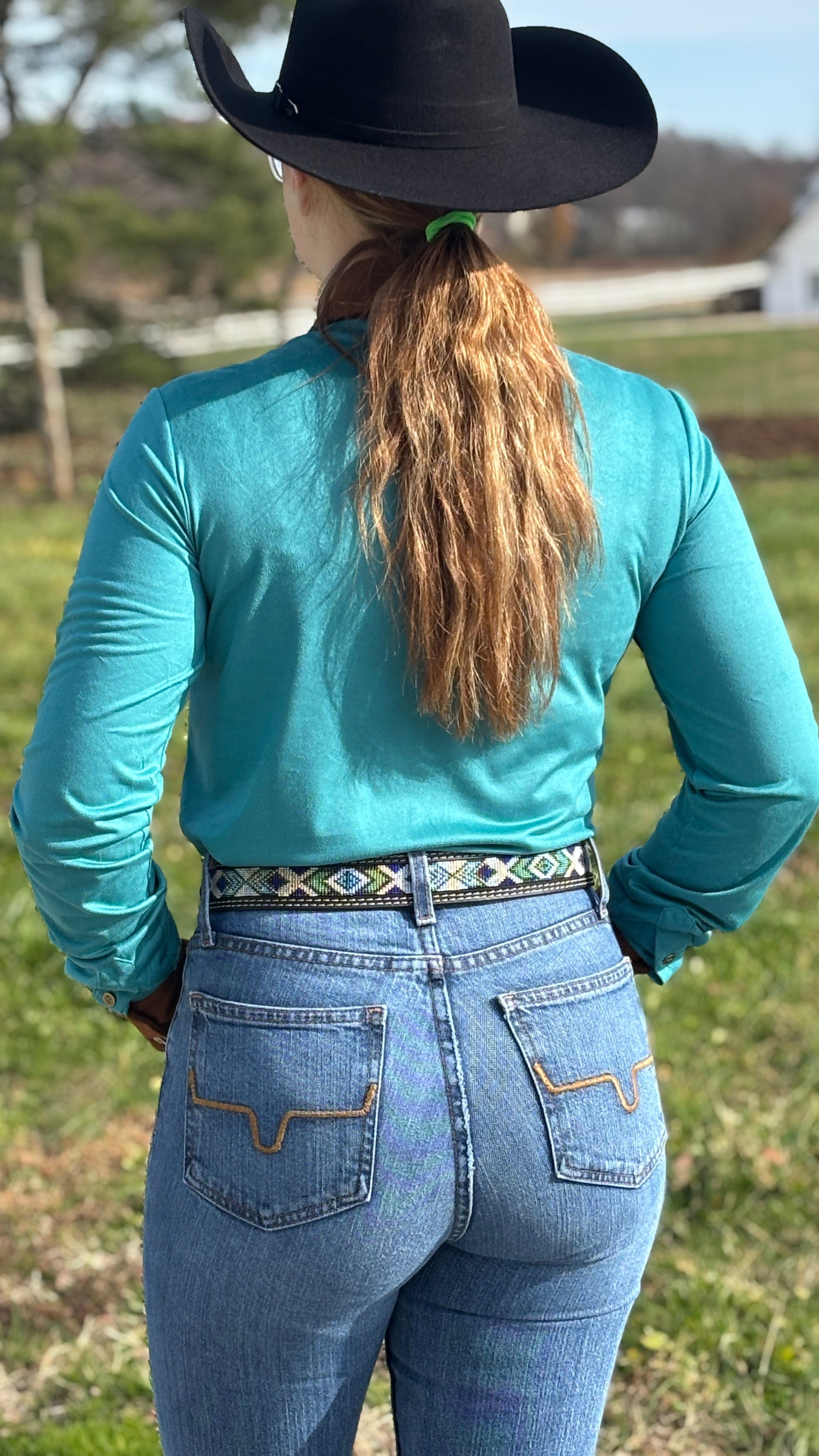 Pullover Button Up by Cowgirl Tuff ~ Turquoise - Henderson's Western Store