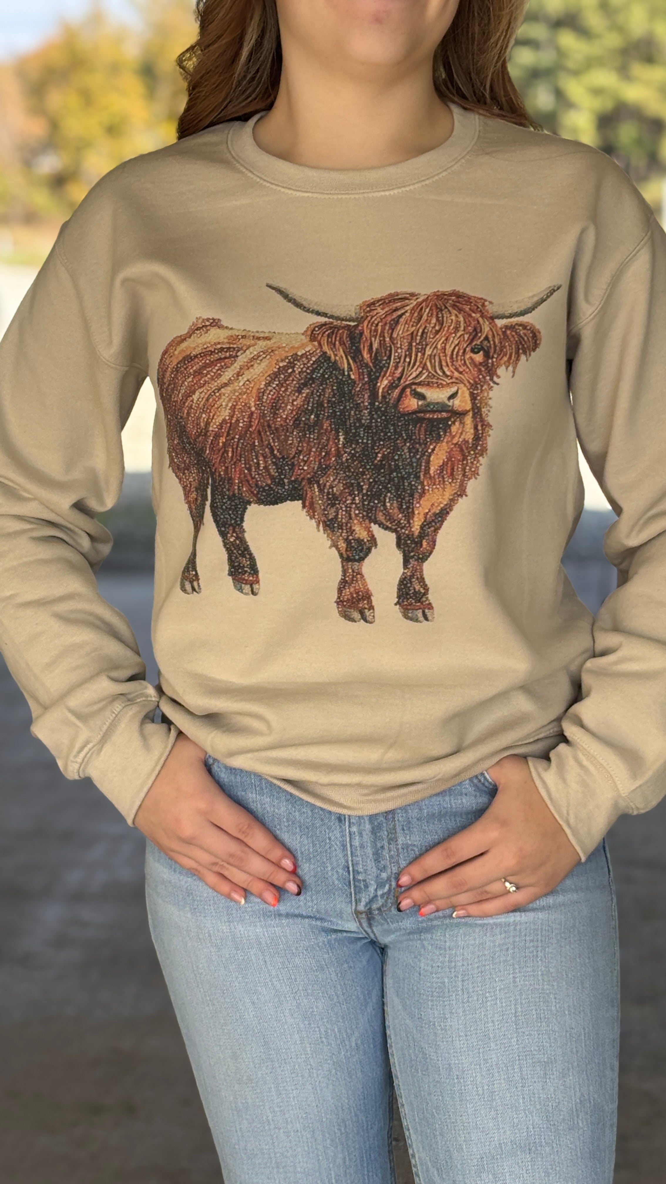 The Bedazzled Highland Sweatshirt - Henderson's Western Store