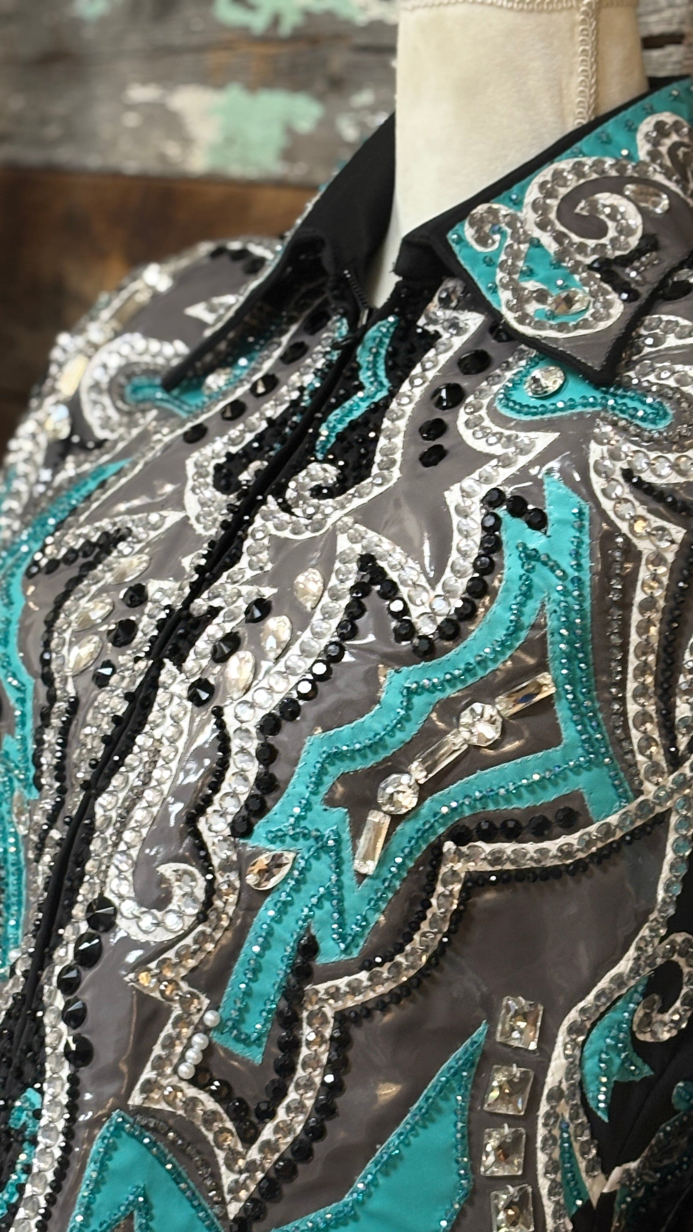 All Day Show Jacket ~ Teal & Gray - Henderson's Western Store