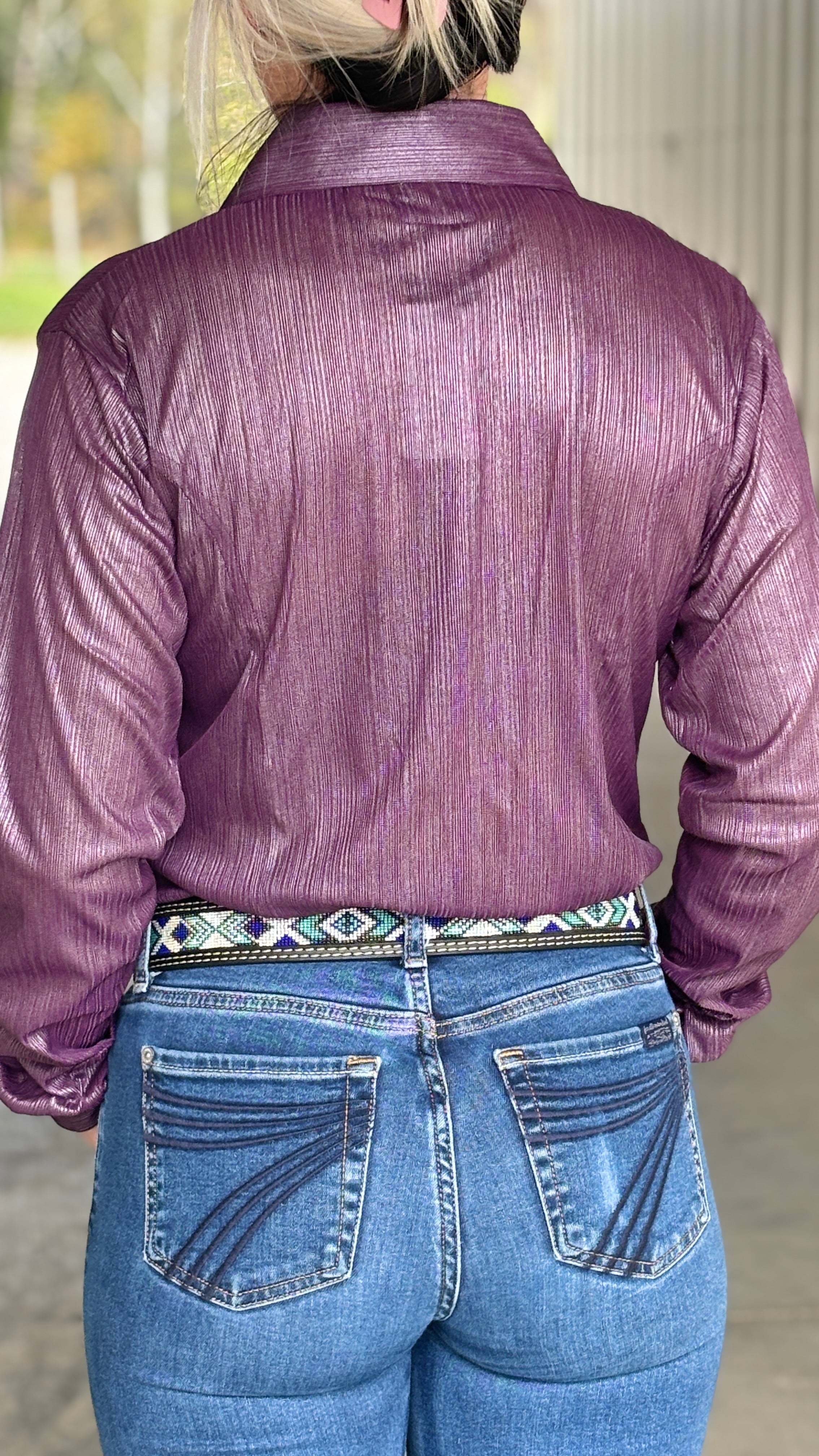 RHC Violet Concealed Zipper Show Shirt - Henderson's Western Store