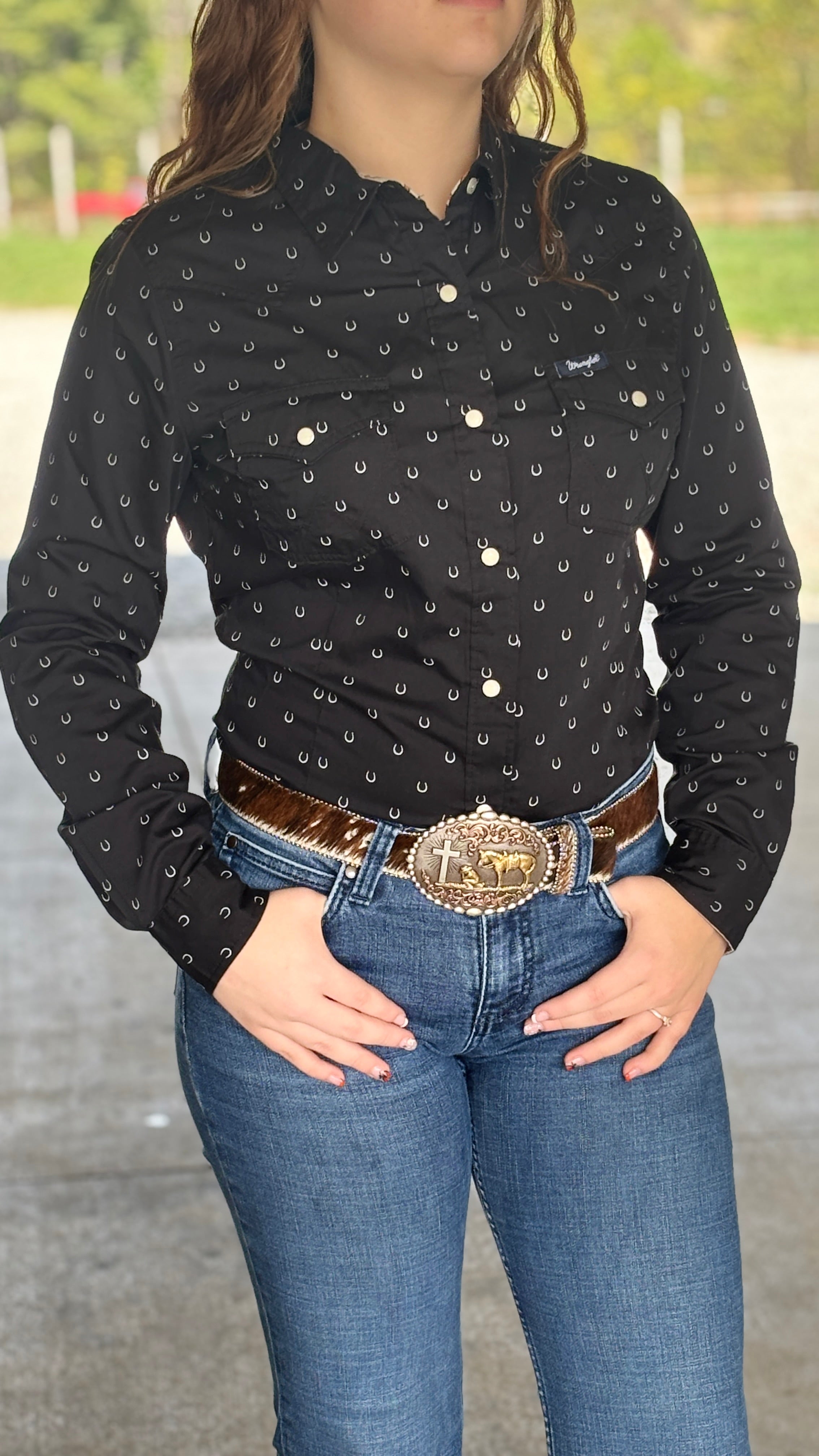 Wrangler Retro Western Snap ~ Black - Henderson's Western Store