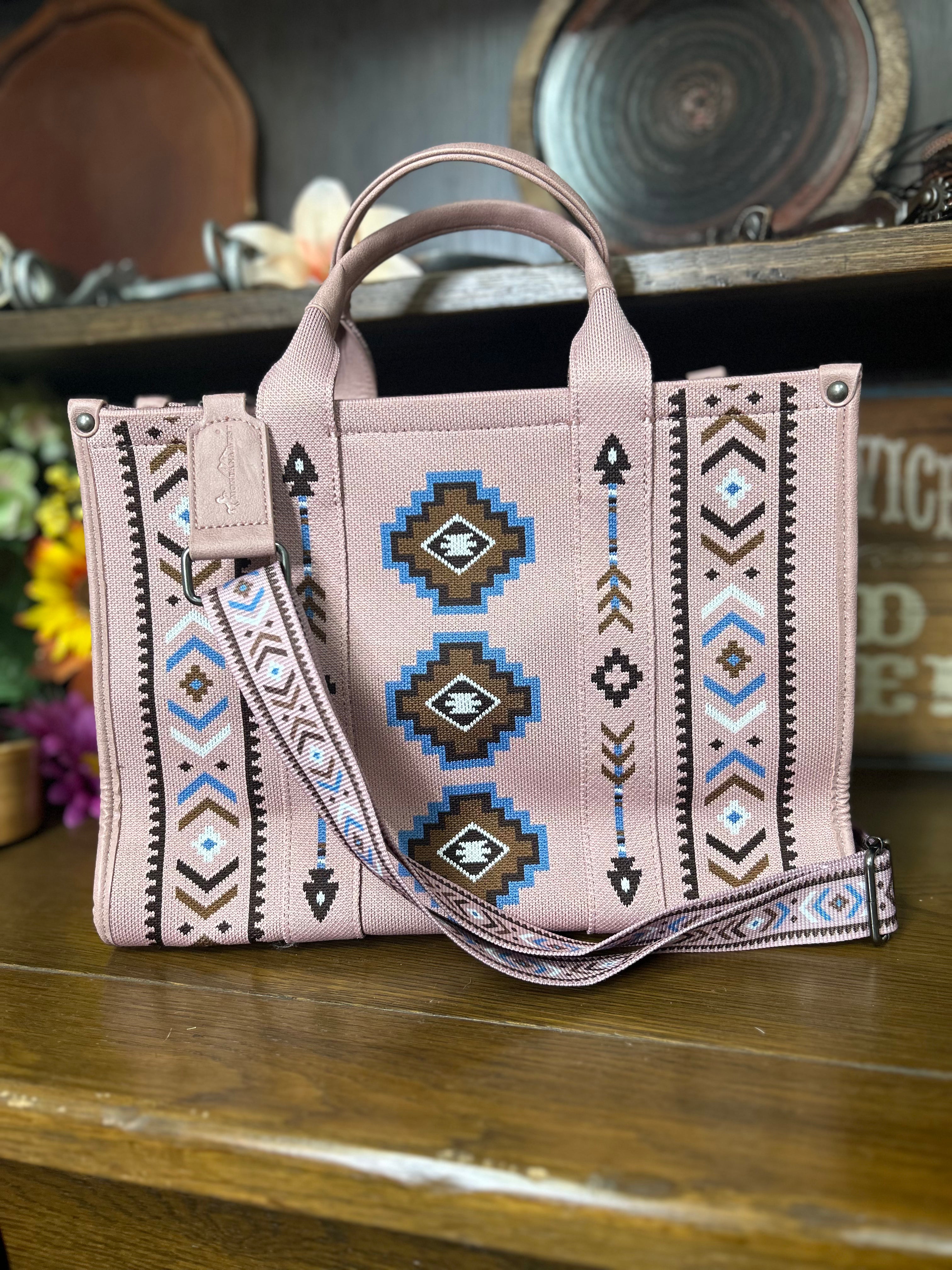 MW Aztec Print Crossbody ~ Pink - Henderson's Western Store