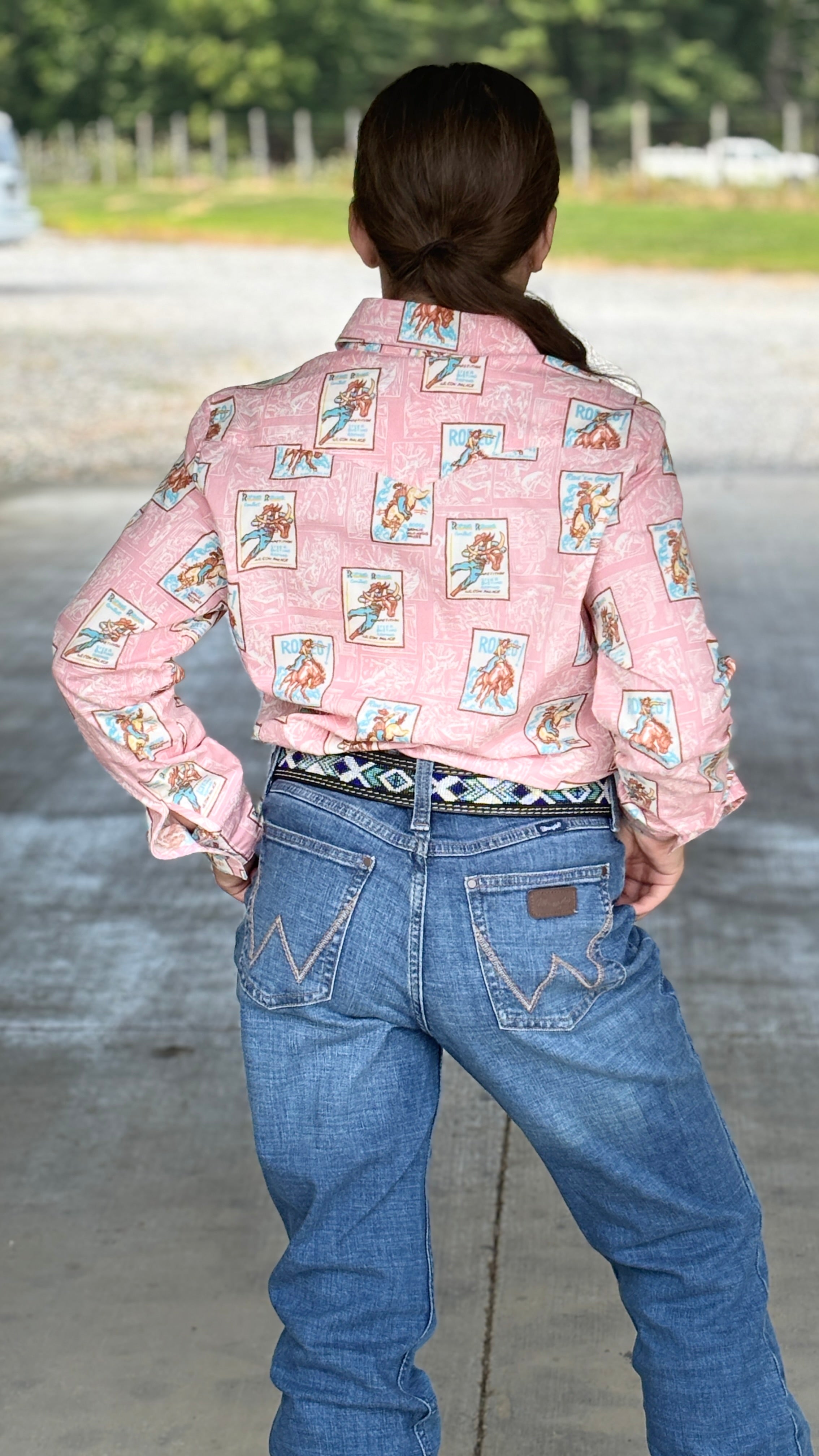 Girl's Poster Print Shirt by Panhandle - Henderson's Western Store