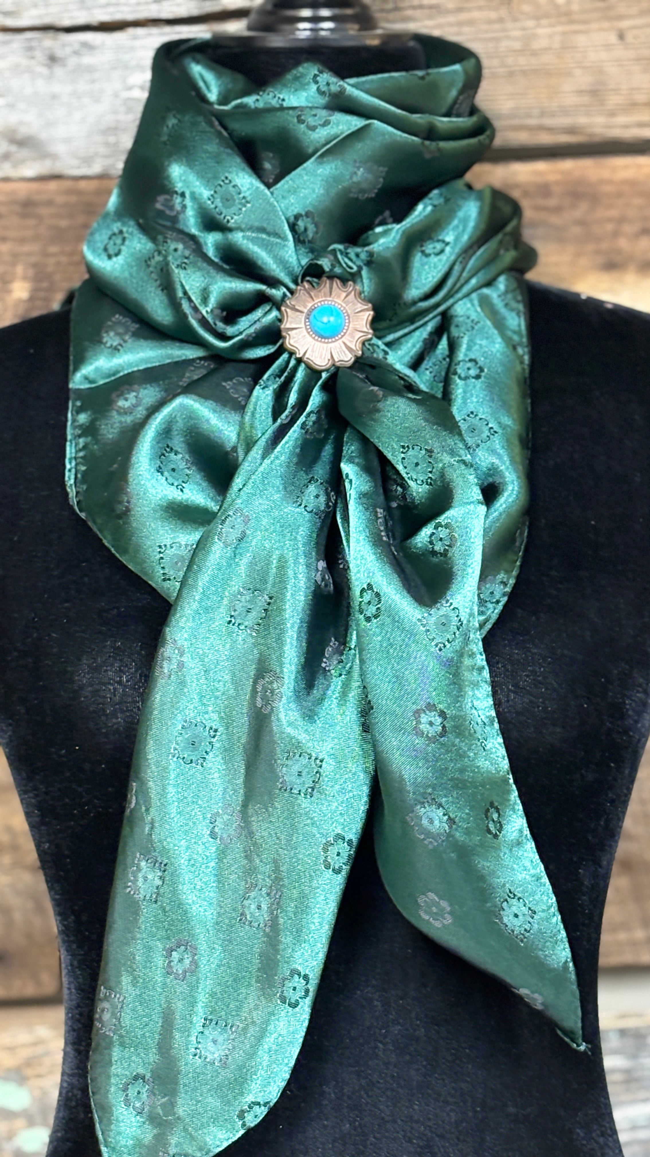Rodeo Drive Wild Rags/Scarf ~ Jacquard Emerald - Henderson's Western Store