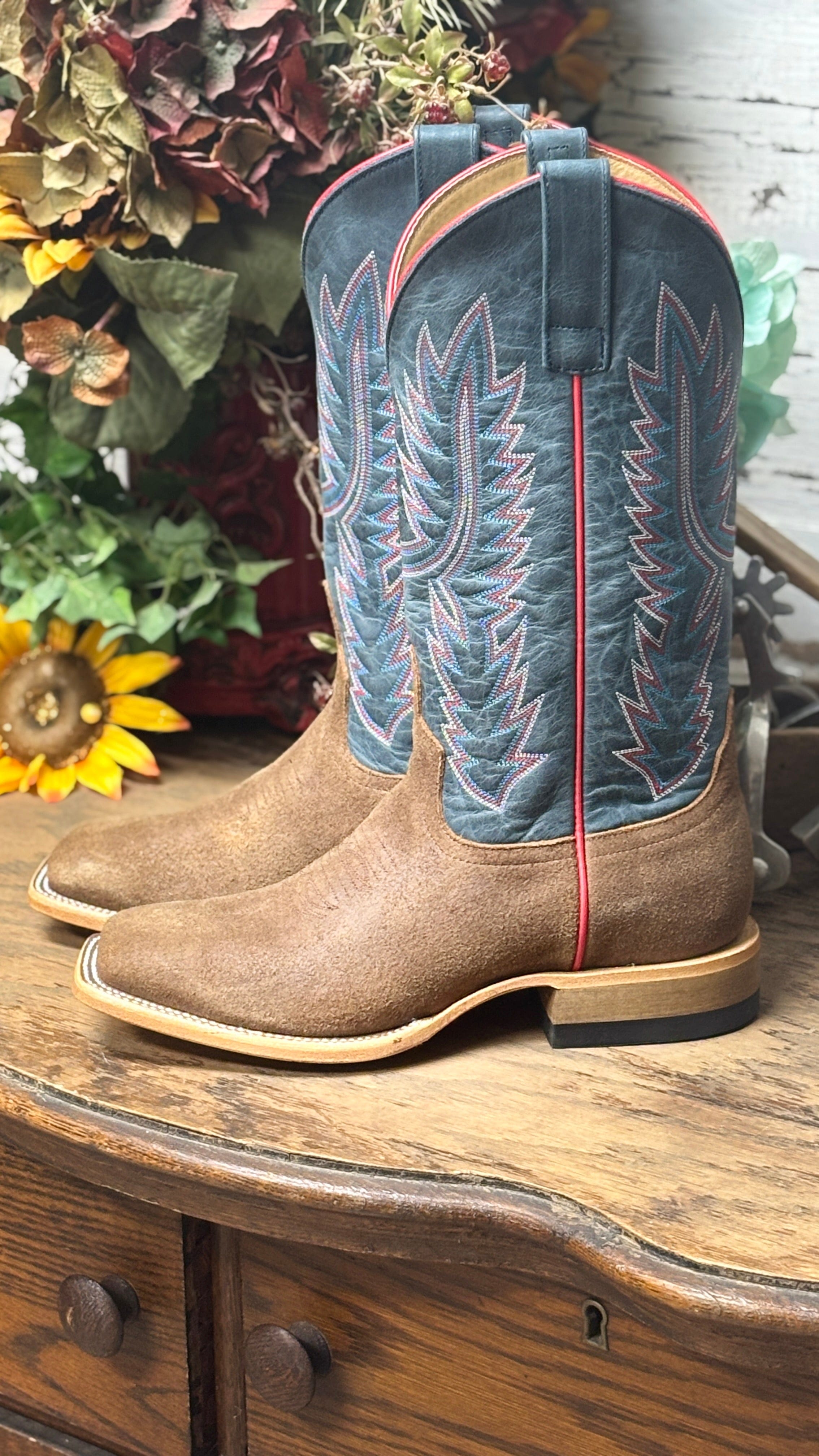 Tobaco Suede Boots by Horse Power - Henderson's Western Store