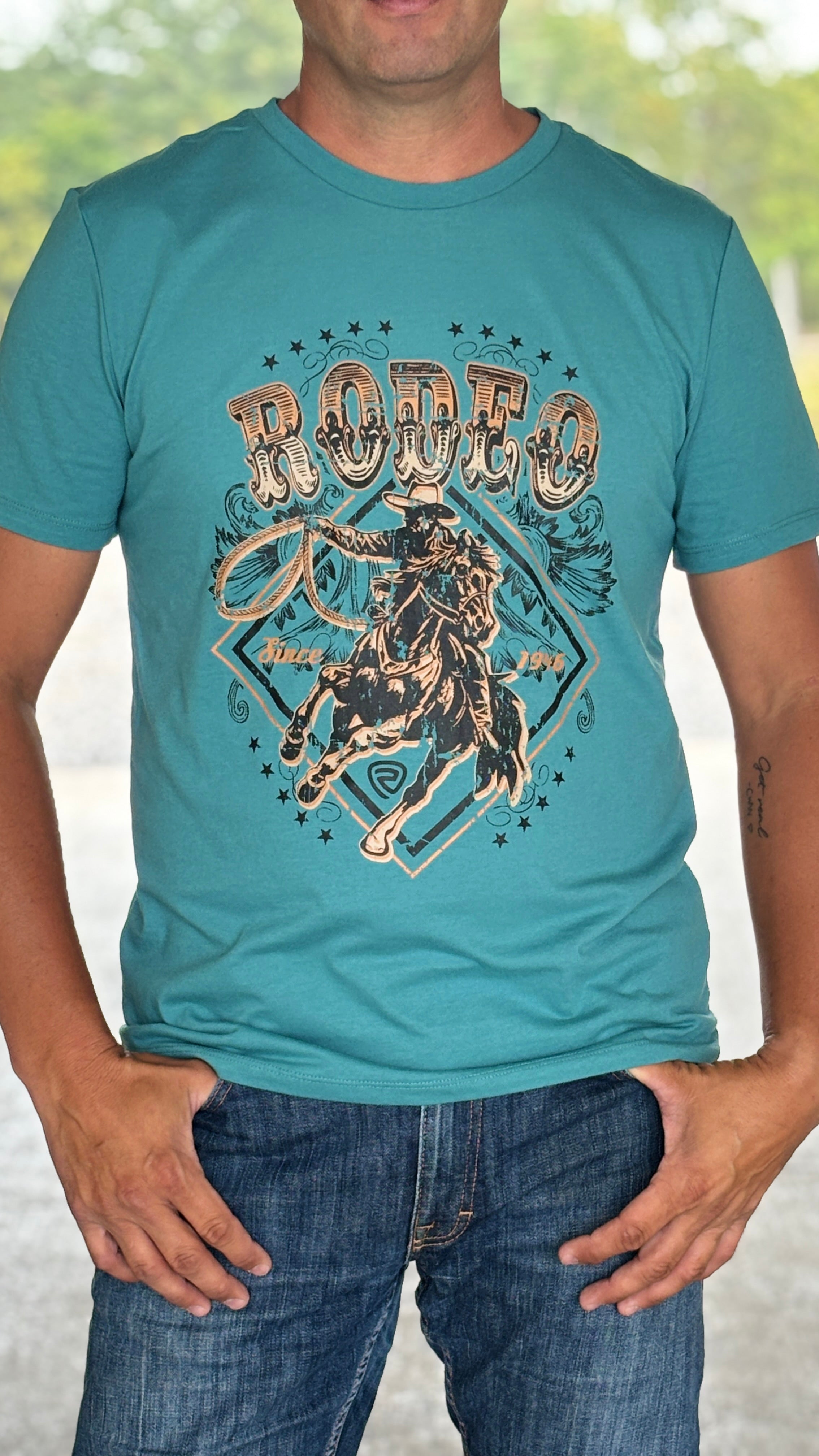 Bronco Rider Tee by Rock & Roll - Henderson's Western Store
