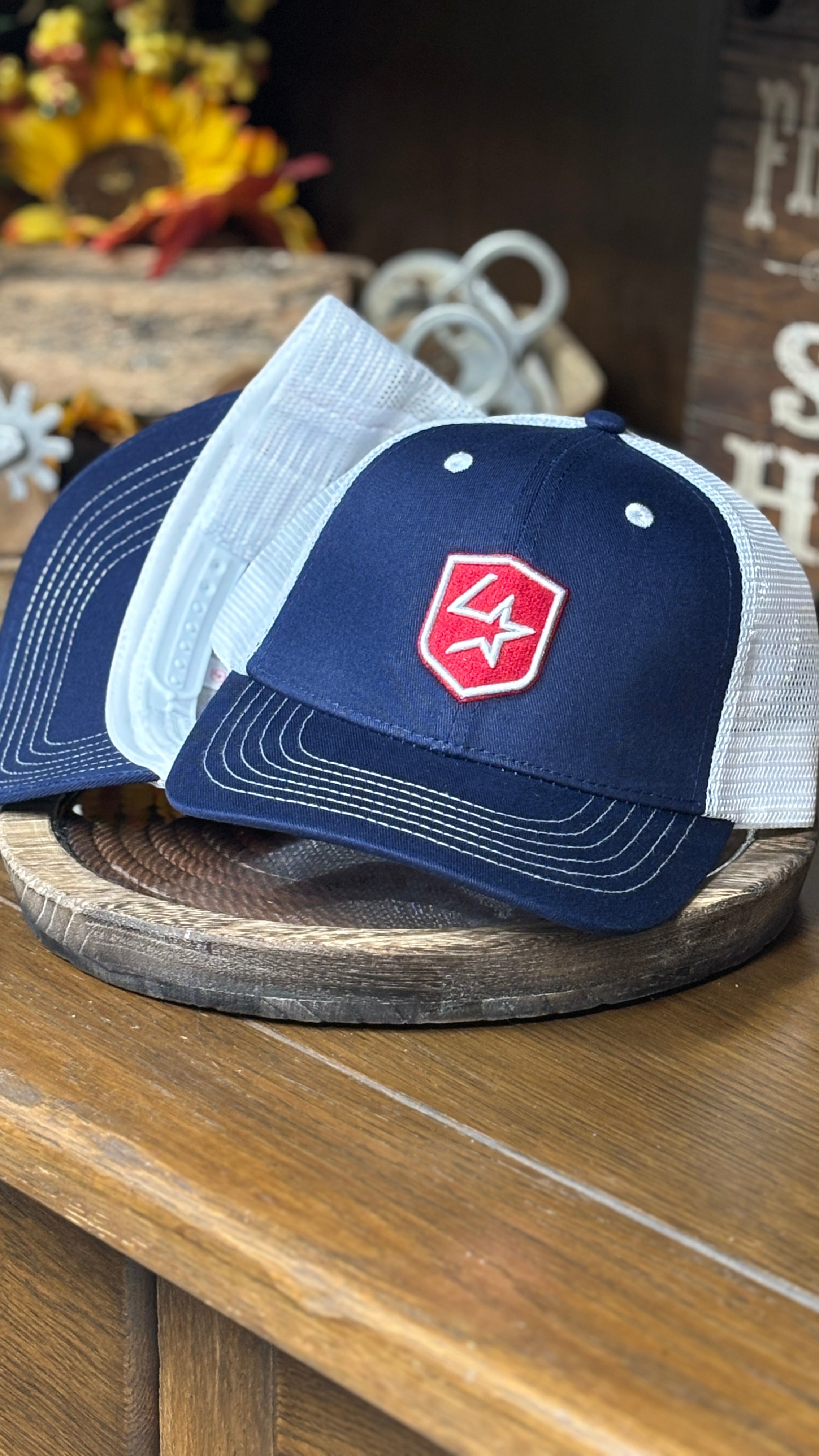 Lone Star Ropes Trucker Cap ~ Navy/White - Henderson's Western Store