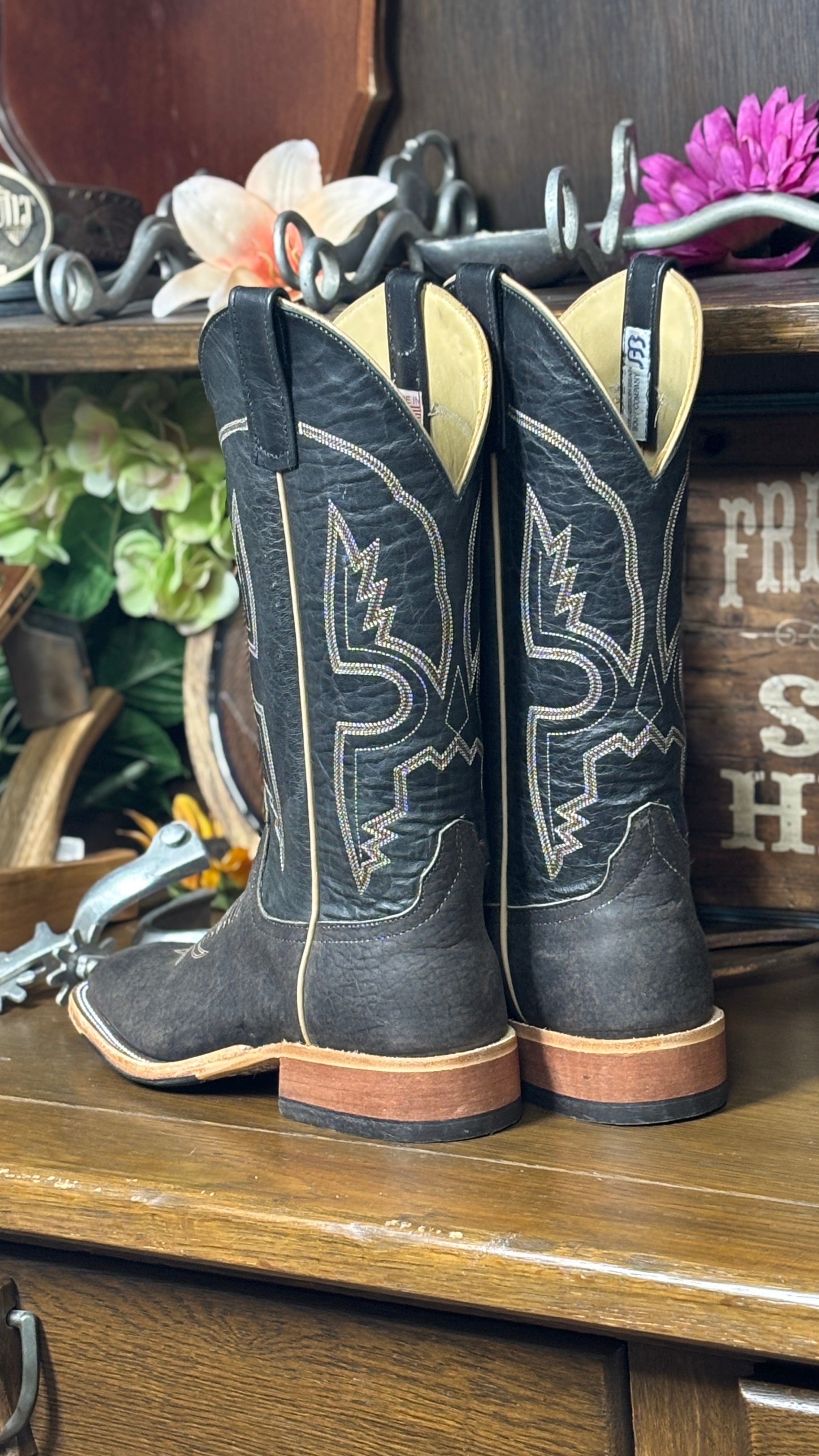 Black Bison Anderson Bean Boots - Henderson's Western Store