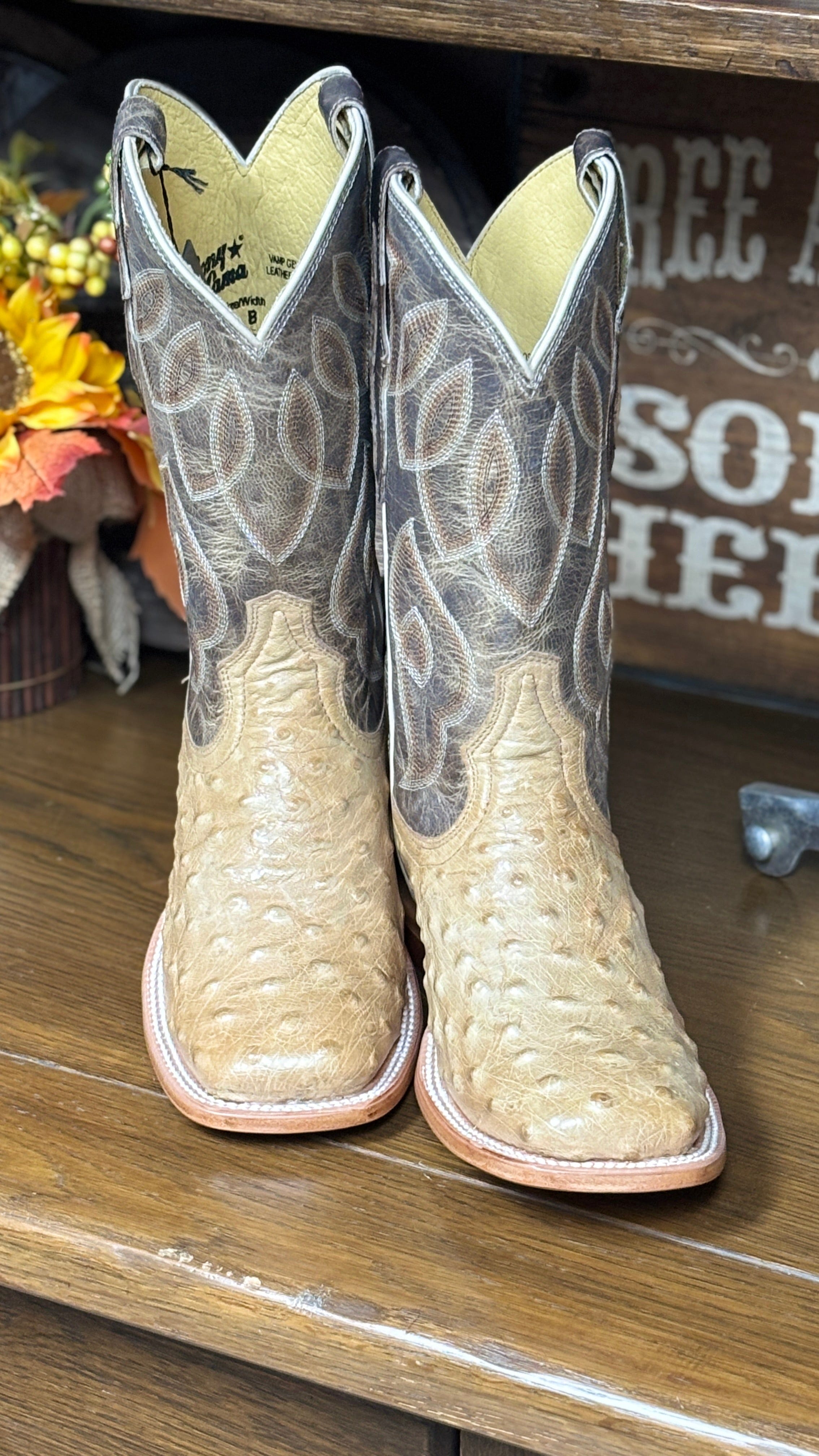 Cheyenne Tan Ostrich by Tony Lama - Henderson's Western Store