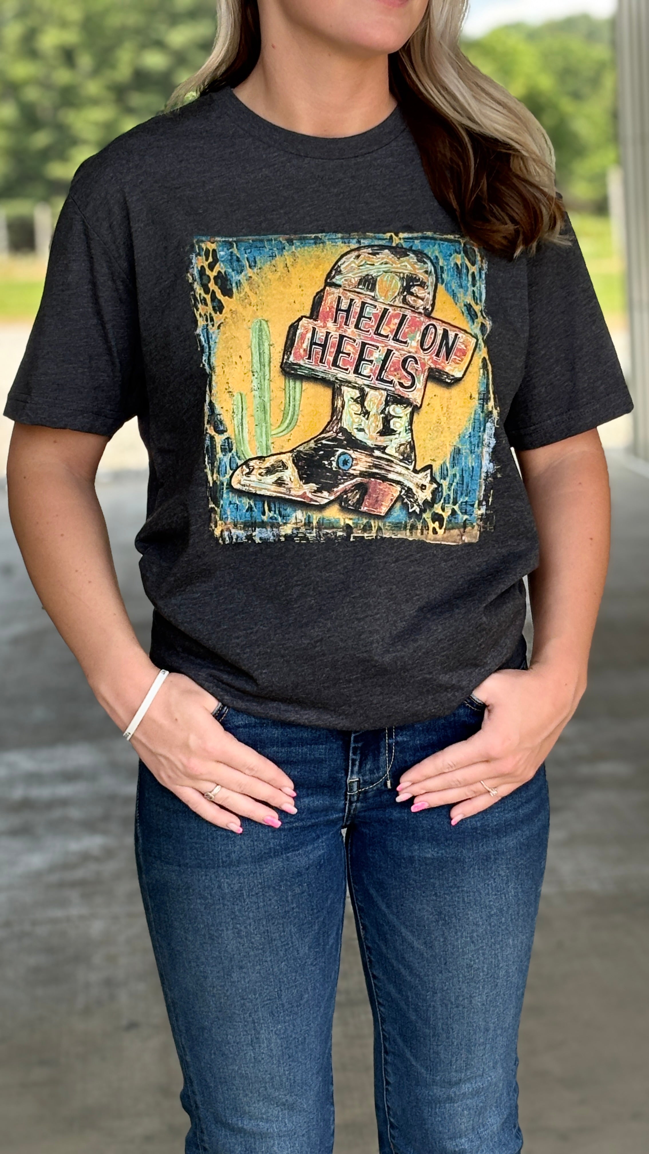 Hell On Heels Tee - Henderson's Western Store