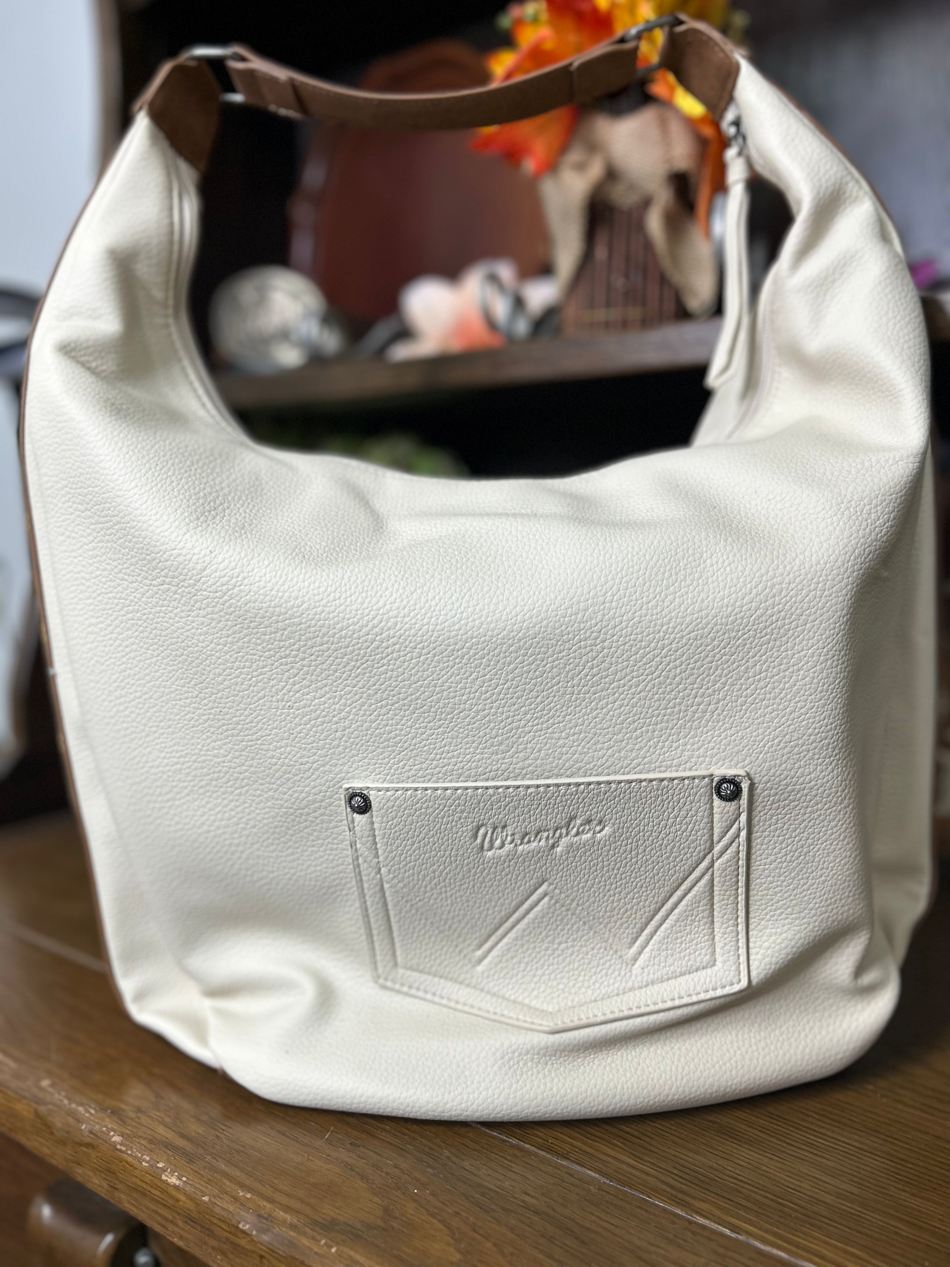 Wrangler Aztec Embroidered Hobo ~ Beige - Henderson's Western Store
