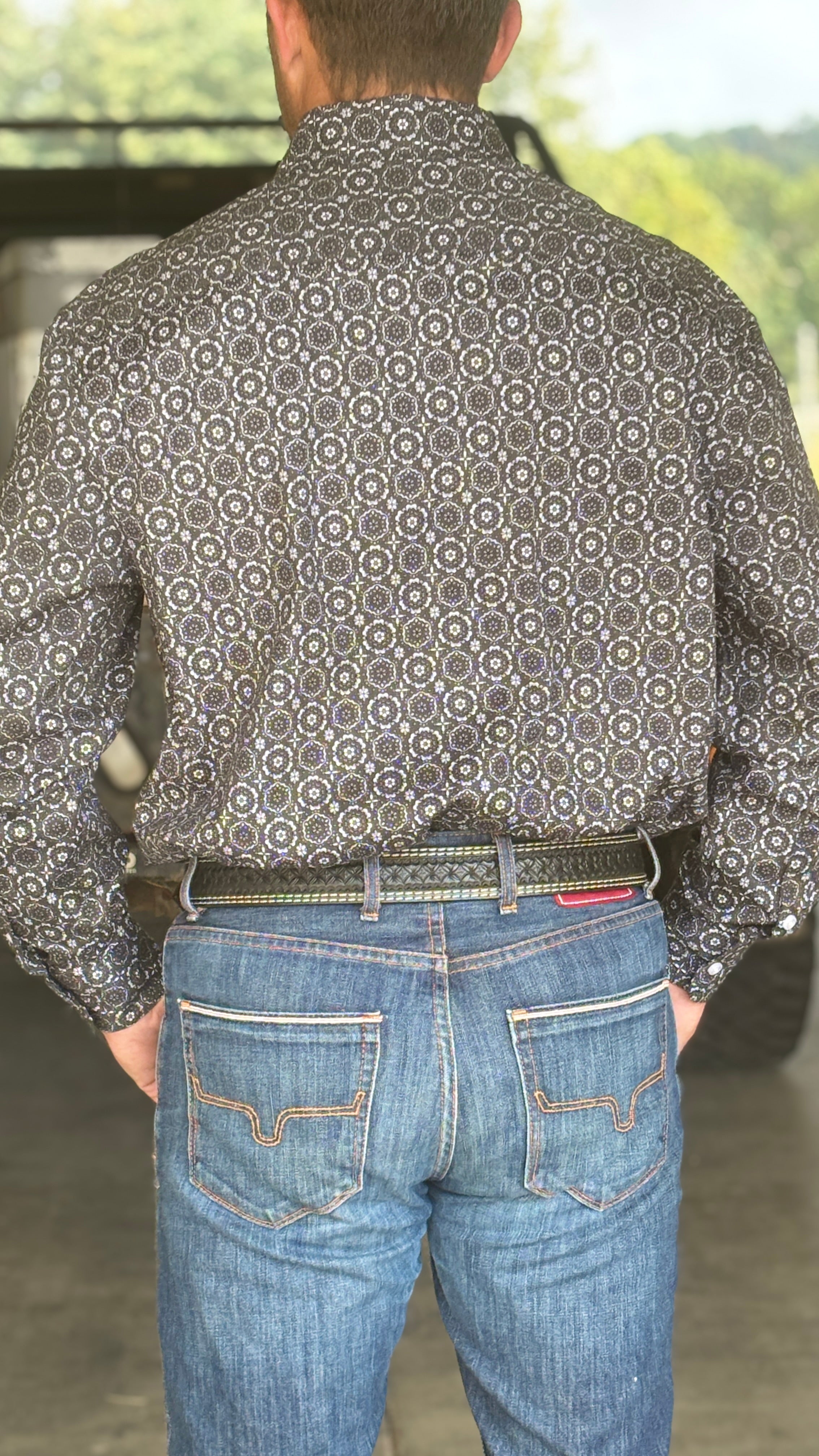 Medallion Print by Rock & Roll ~ Black - Henderson's Western Store