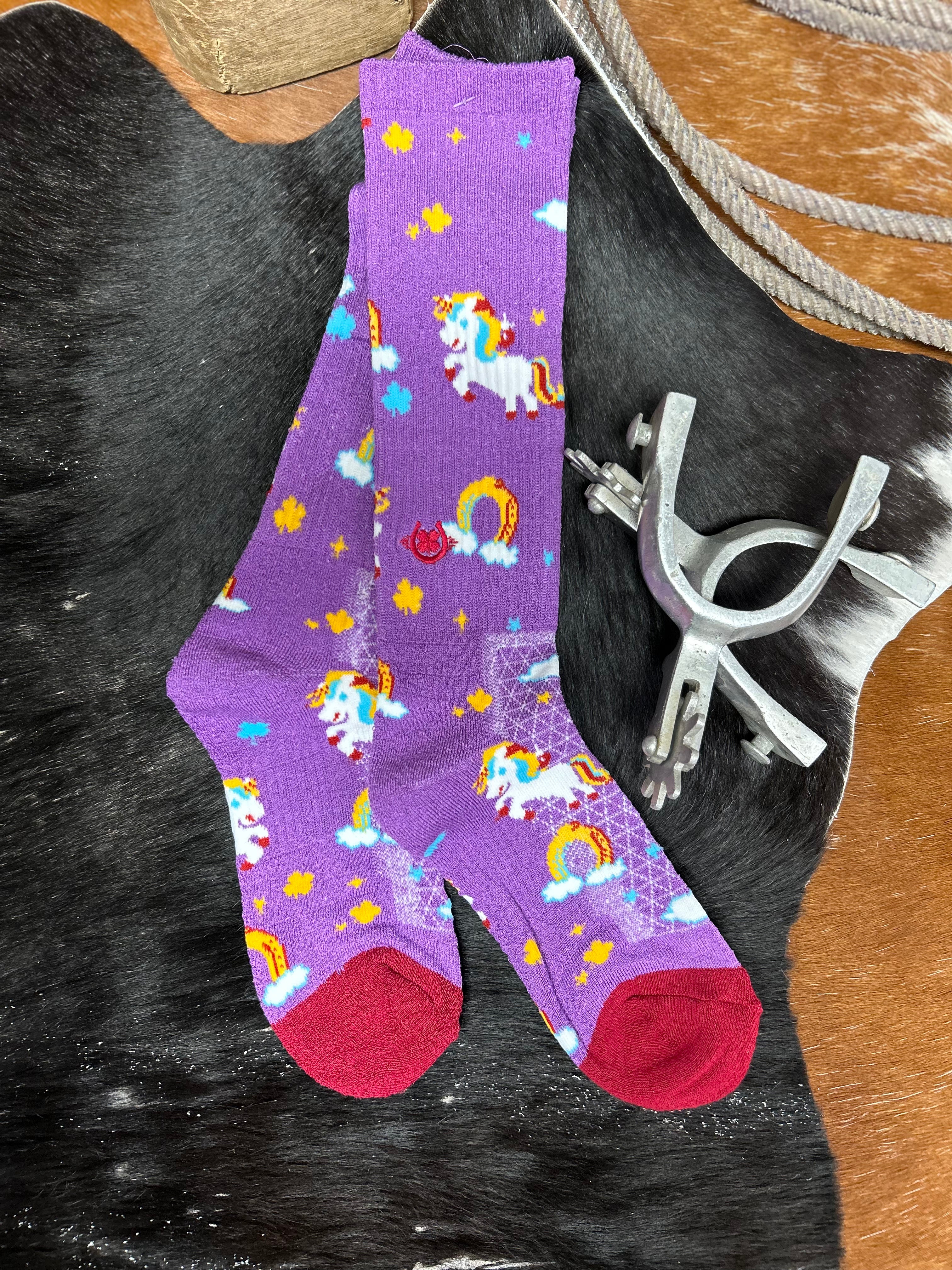 Lucky Chuck Socks ~ Lucky Unicorns - Henderson's Western Store