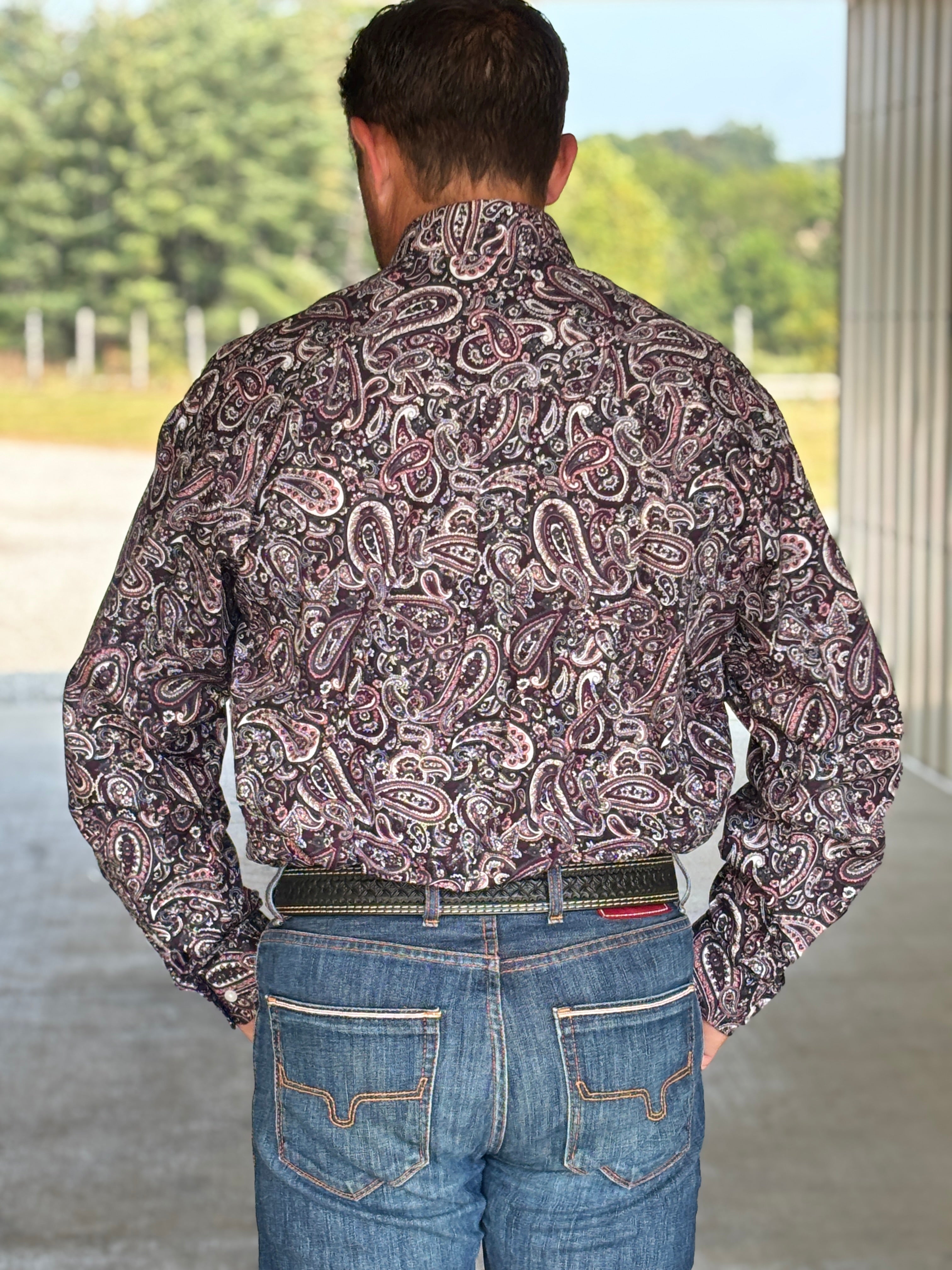 Cinch Plain Weave ~ Gray Paisley - Henderson's Western Store