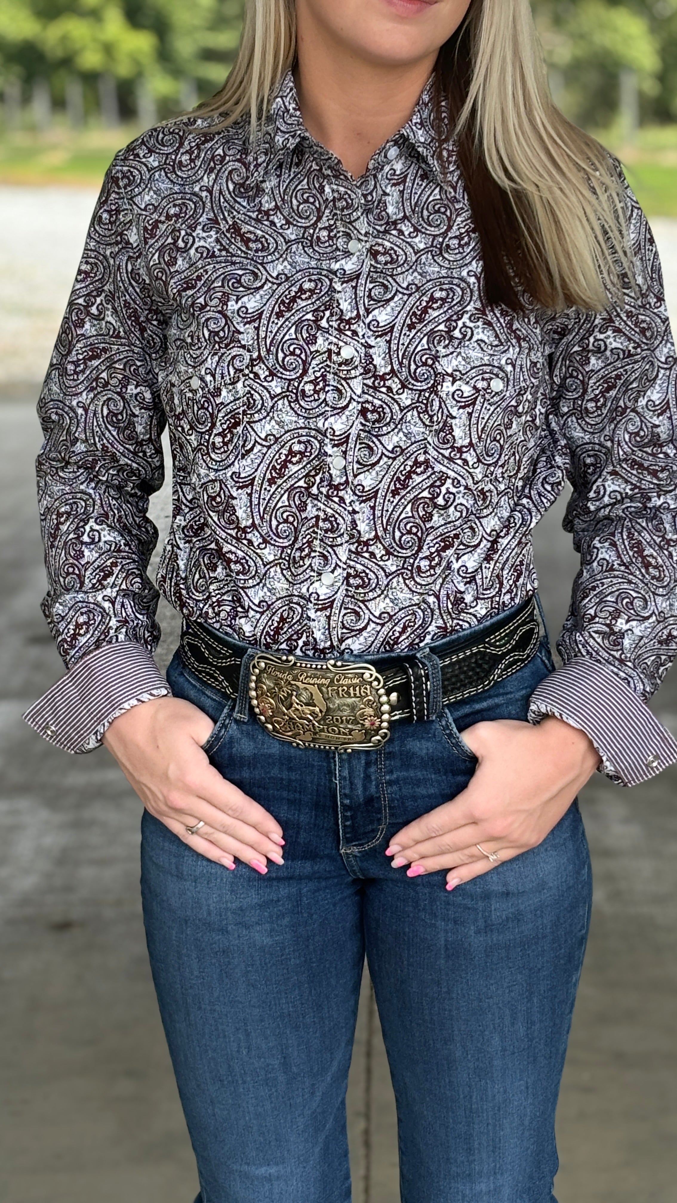 Ladies Rough Stock ~ Burgundy - Henderson's Western Store