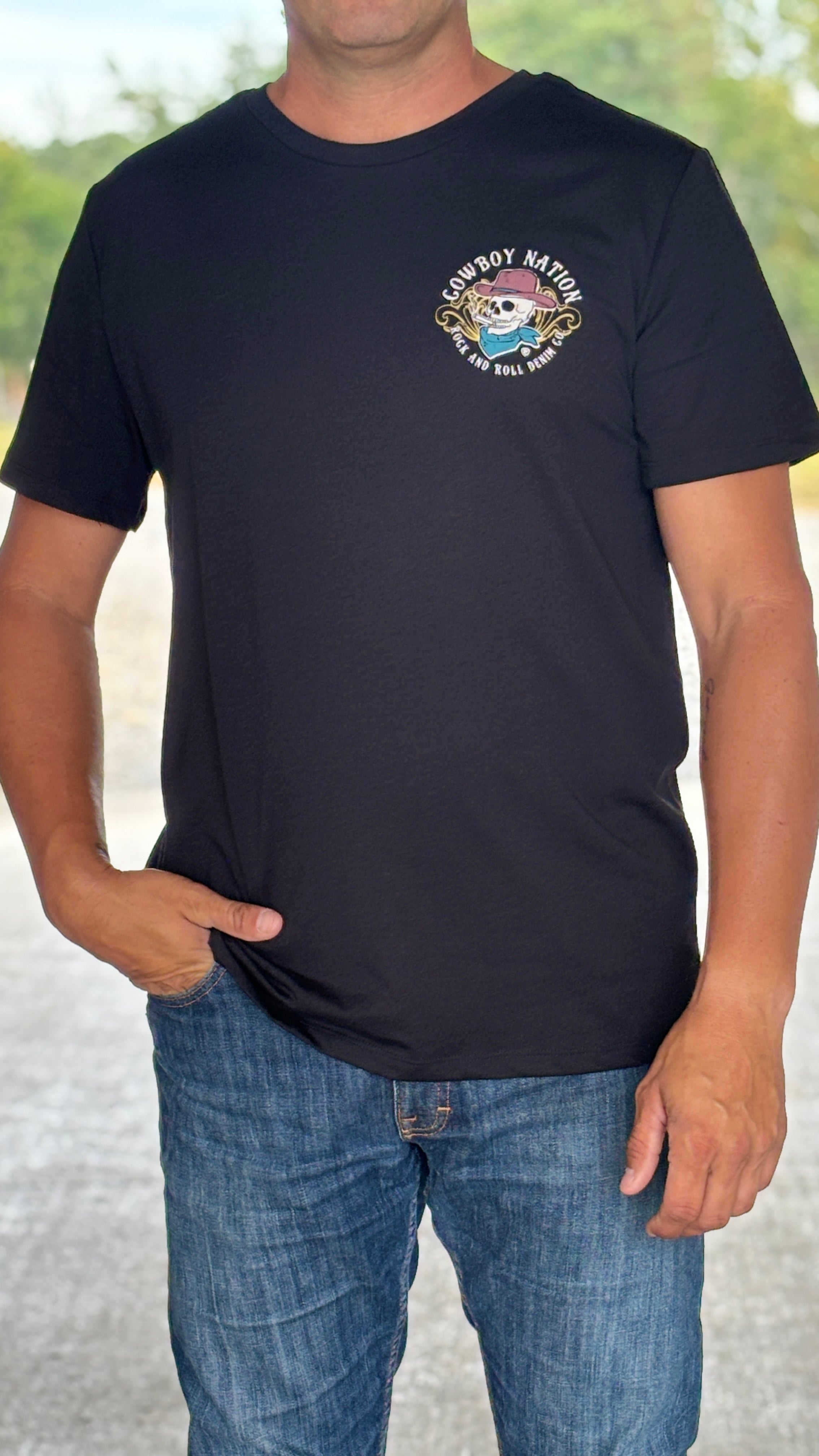 Black Skull Tee by Rock & Roll - Henderson's Western Store