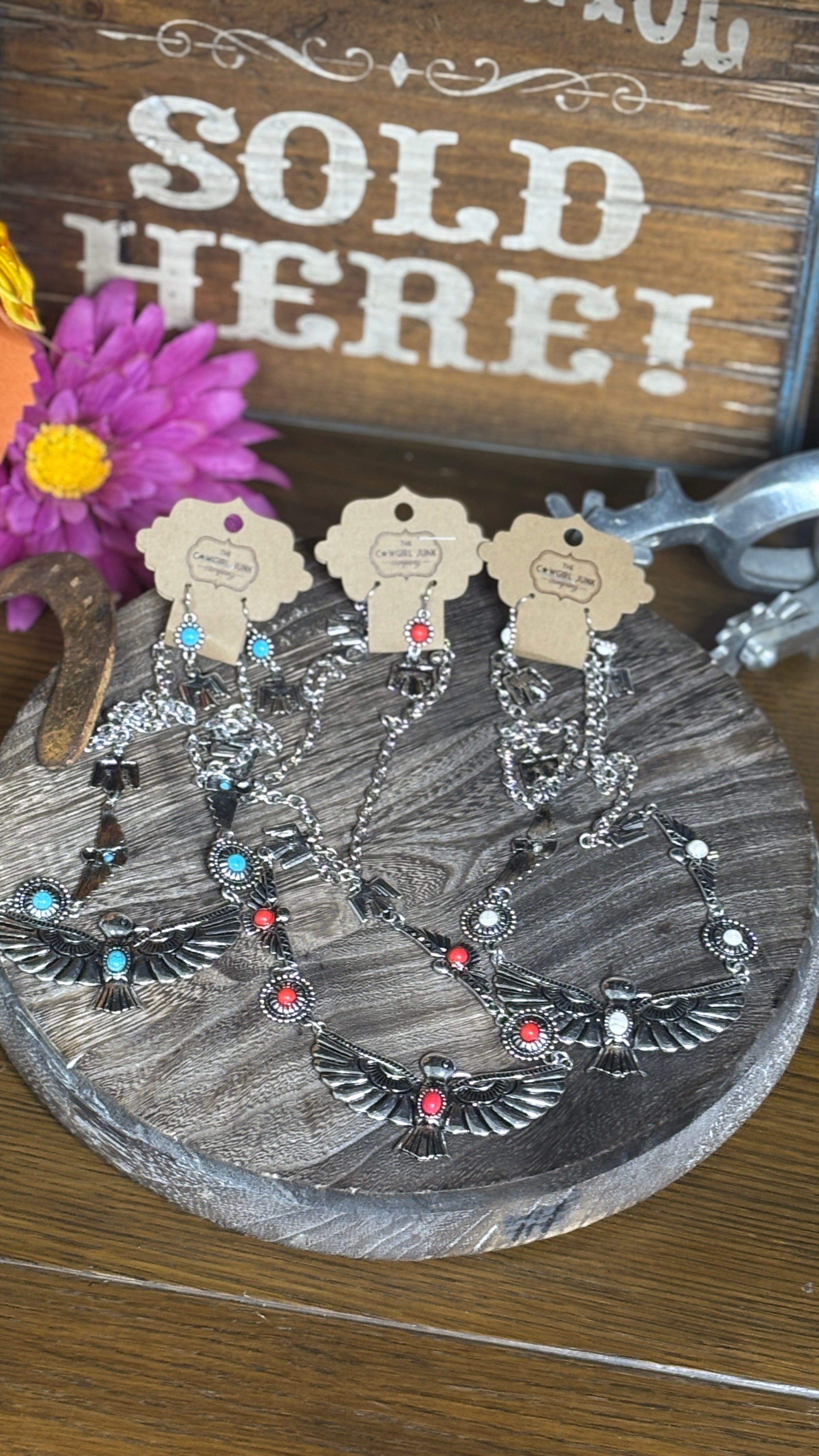 Western Thunderbird Stone Necklace Set - Henderson's Western Store