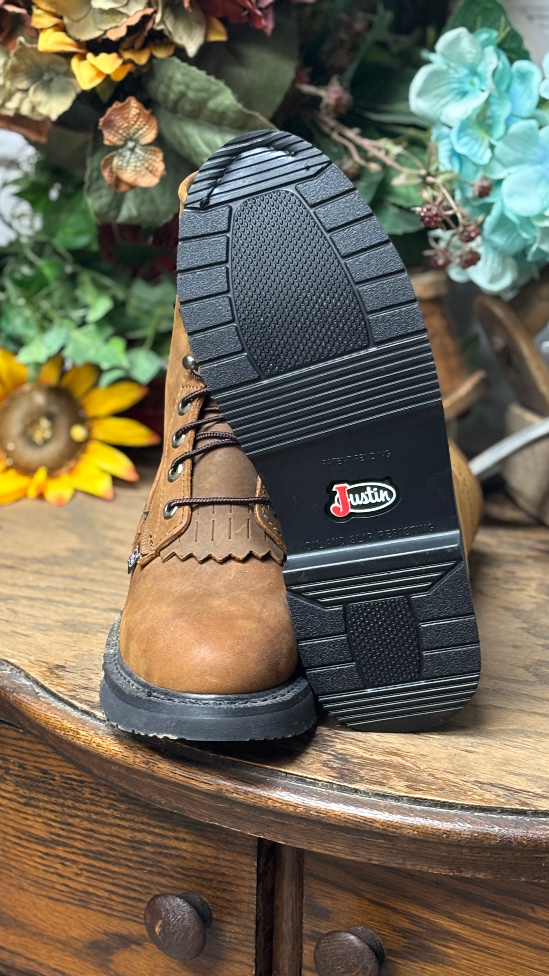 Livestock 8" Lace-Up Work Boots - Henderson's Western Store