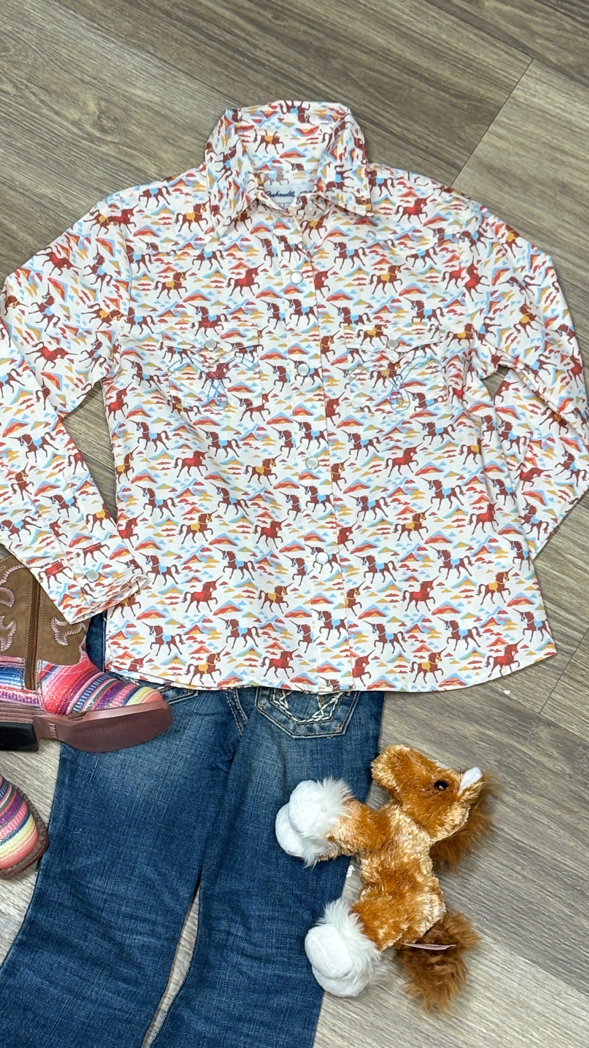 Girl's Print Shirt by Panhandle - Henderson's Western Store