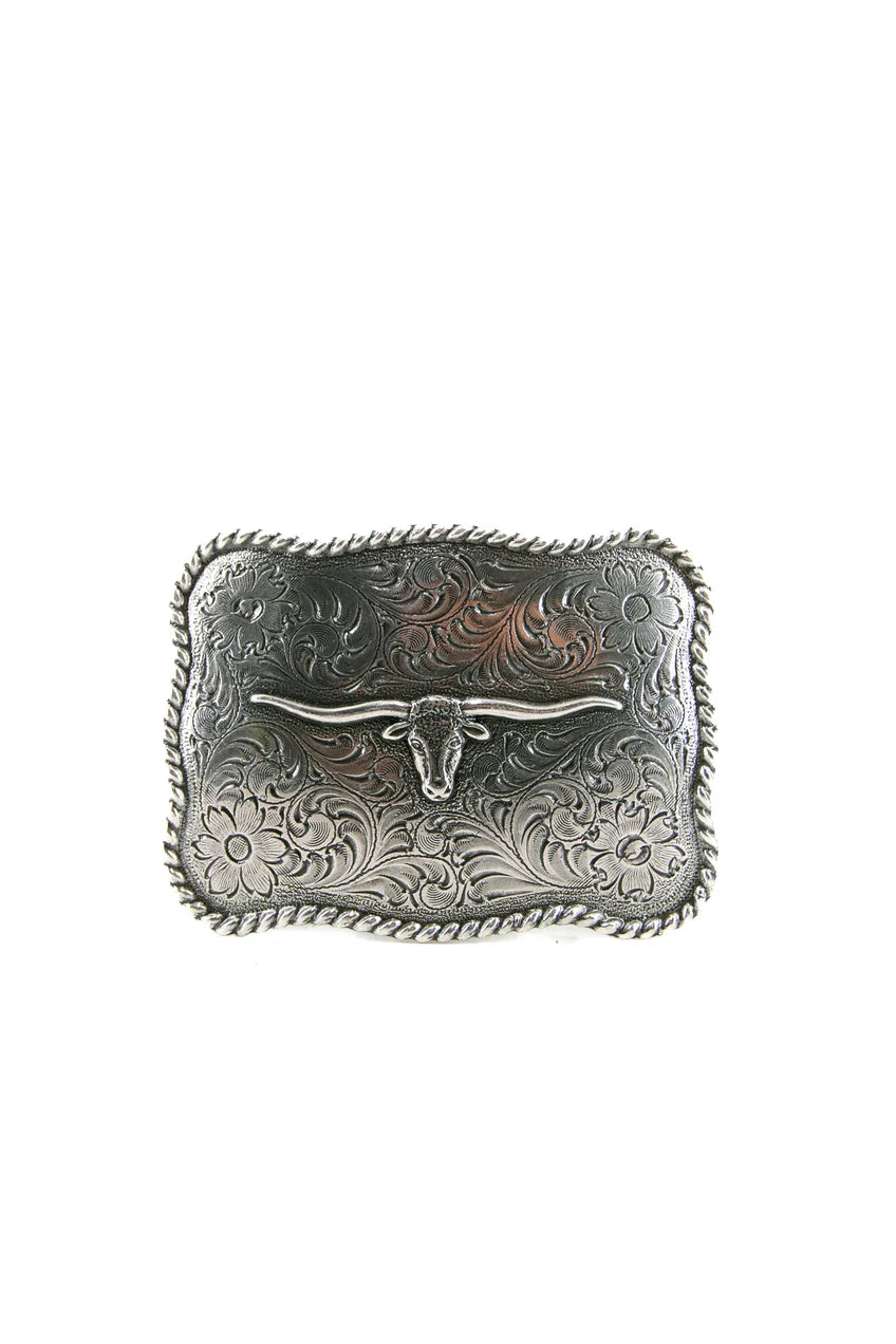 Texas LongHorn Belt Buckle - Henderson's Western Store
