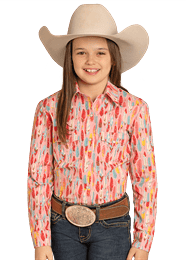Girl's Print Shirt by Panhandle - Henderson's Western Store