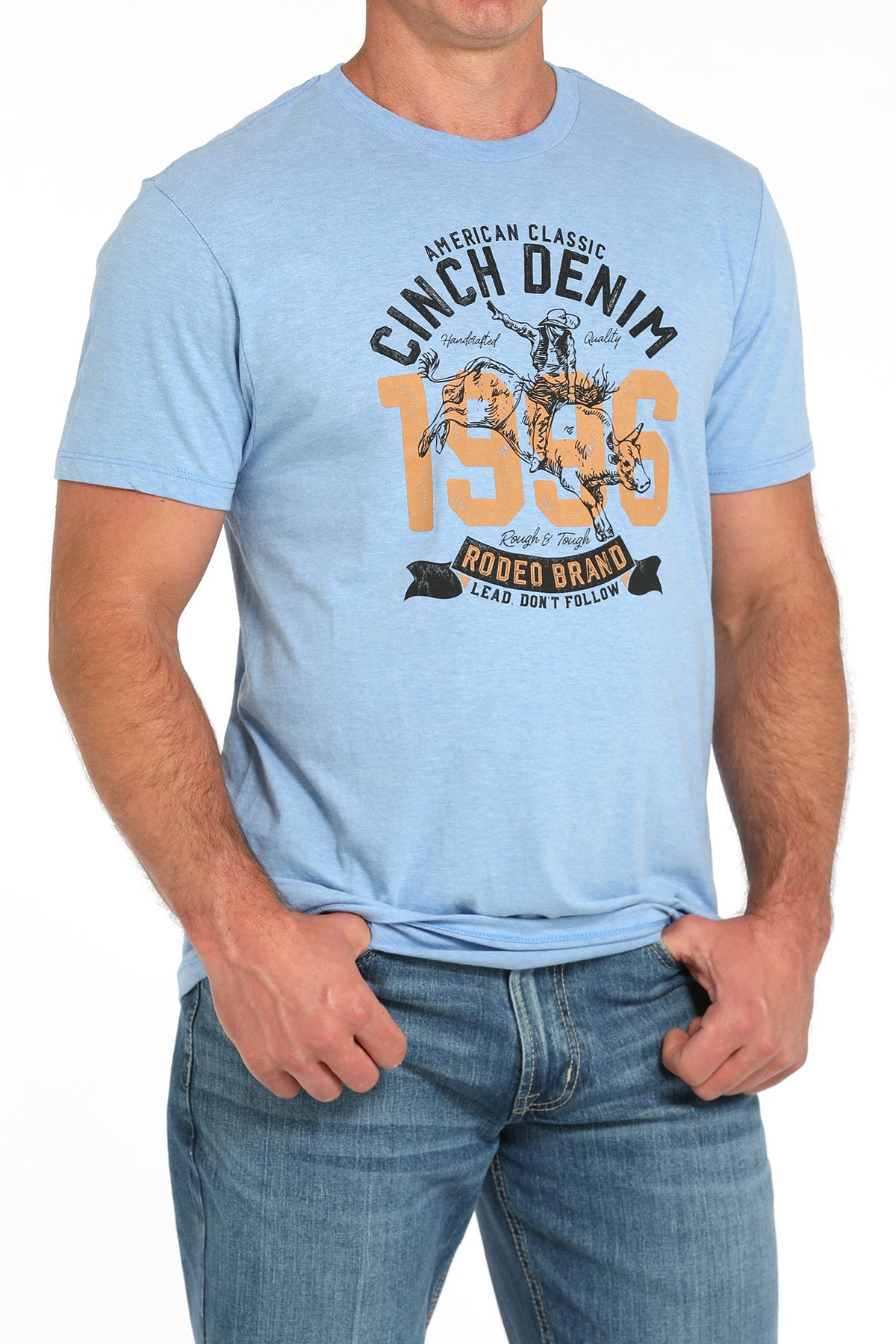 Men's Cinch Western Tee ~ Blue - Henderson's Western Store