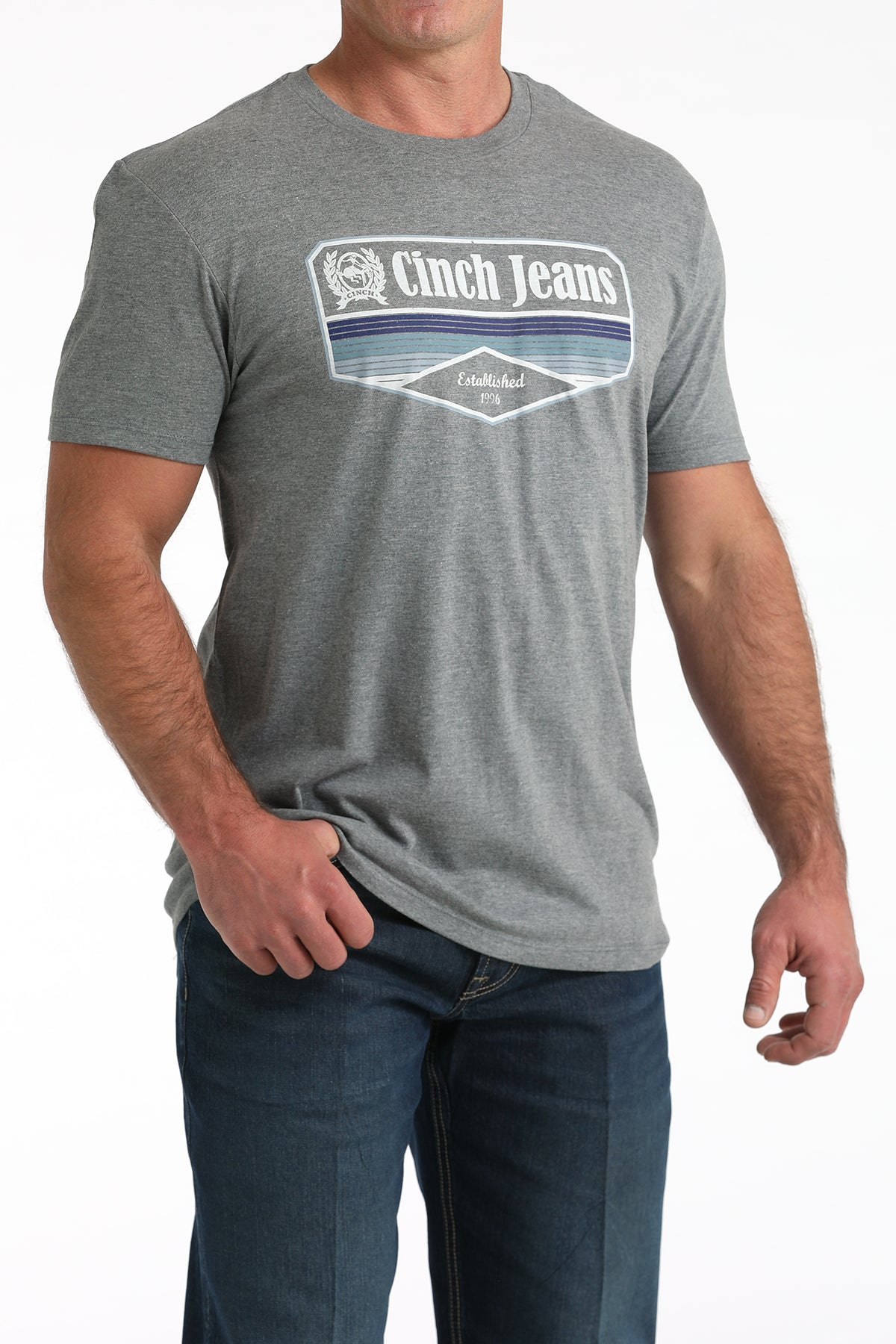 Men's Cinch Classic Tee ~ Gray - Henderson's Western Store