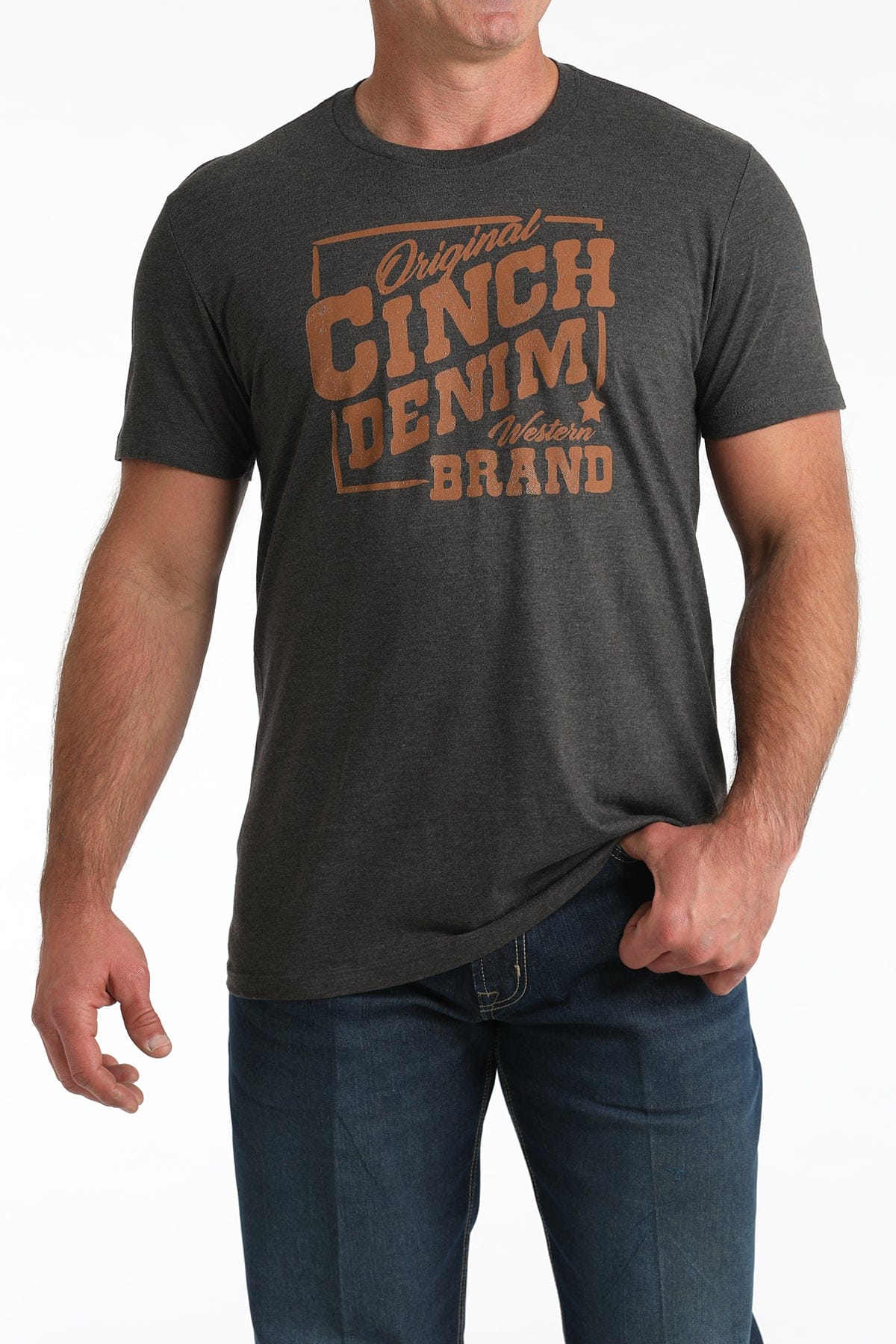 Men's Cinch Classic Tee ~ Charcoal - Henderson's Western Store