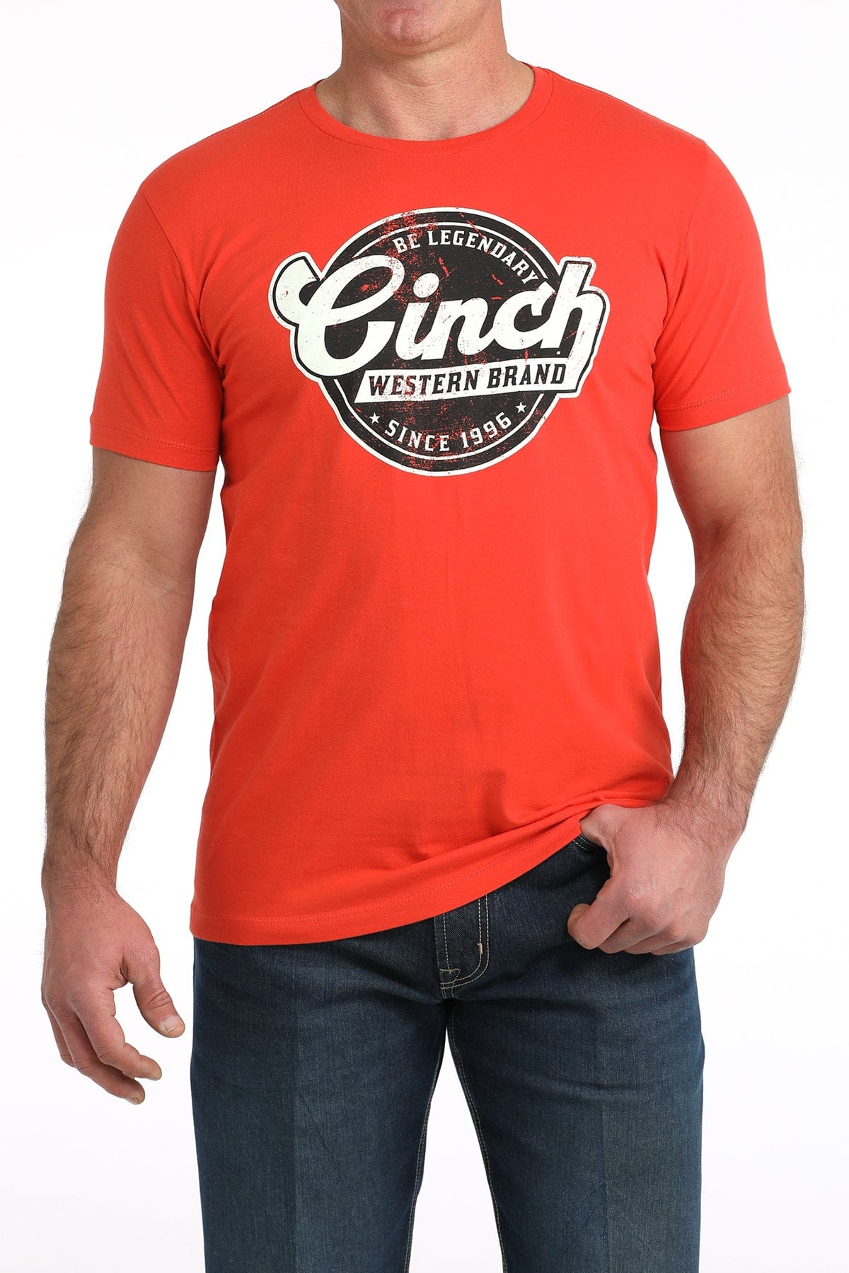 Men's Cinch Classic Tee ~ Red - Henderson's Western Store